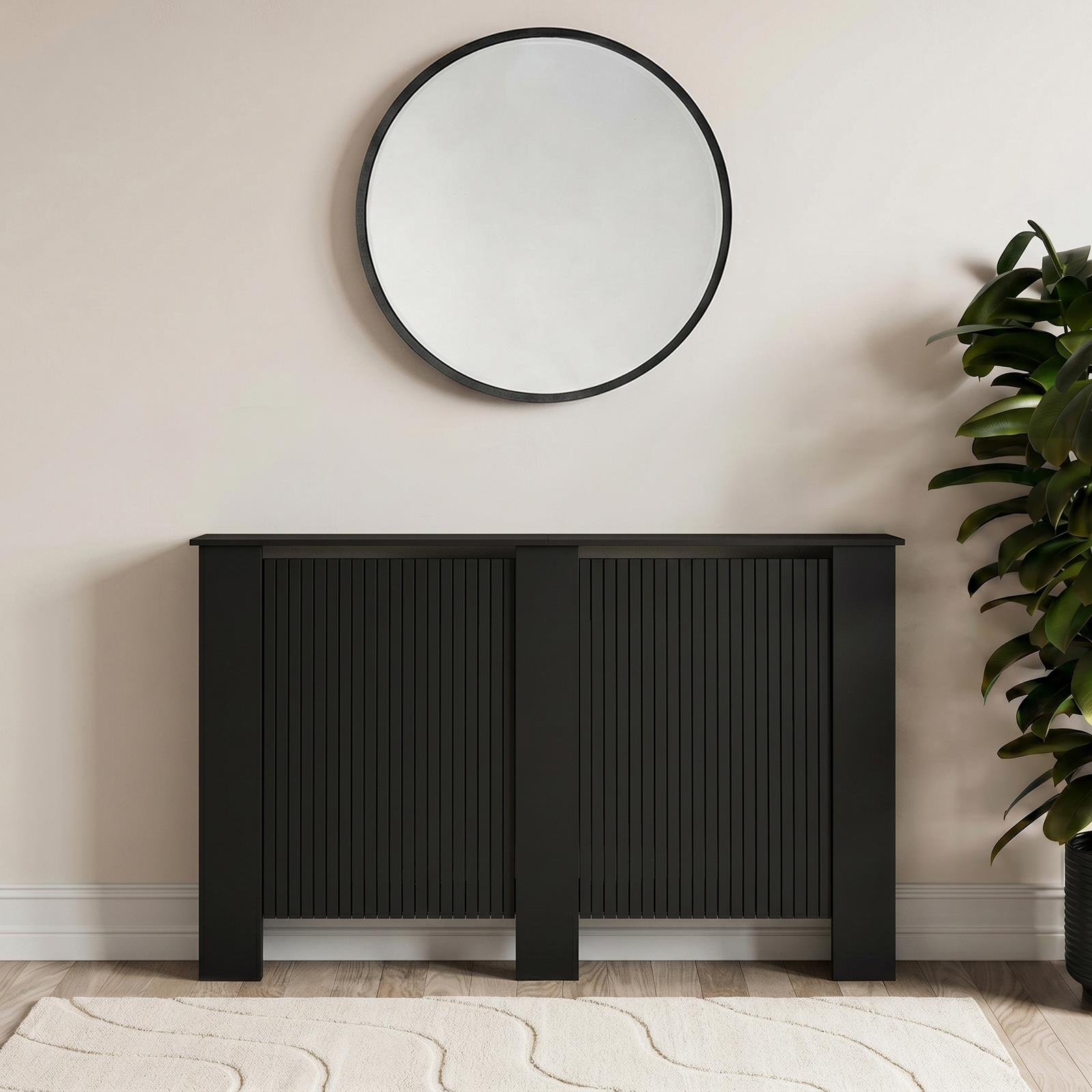 OHS Ribbed Radiator Cover - Black - Large