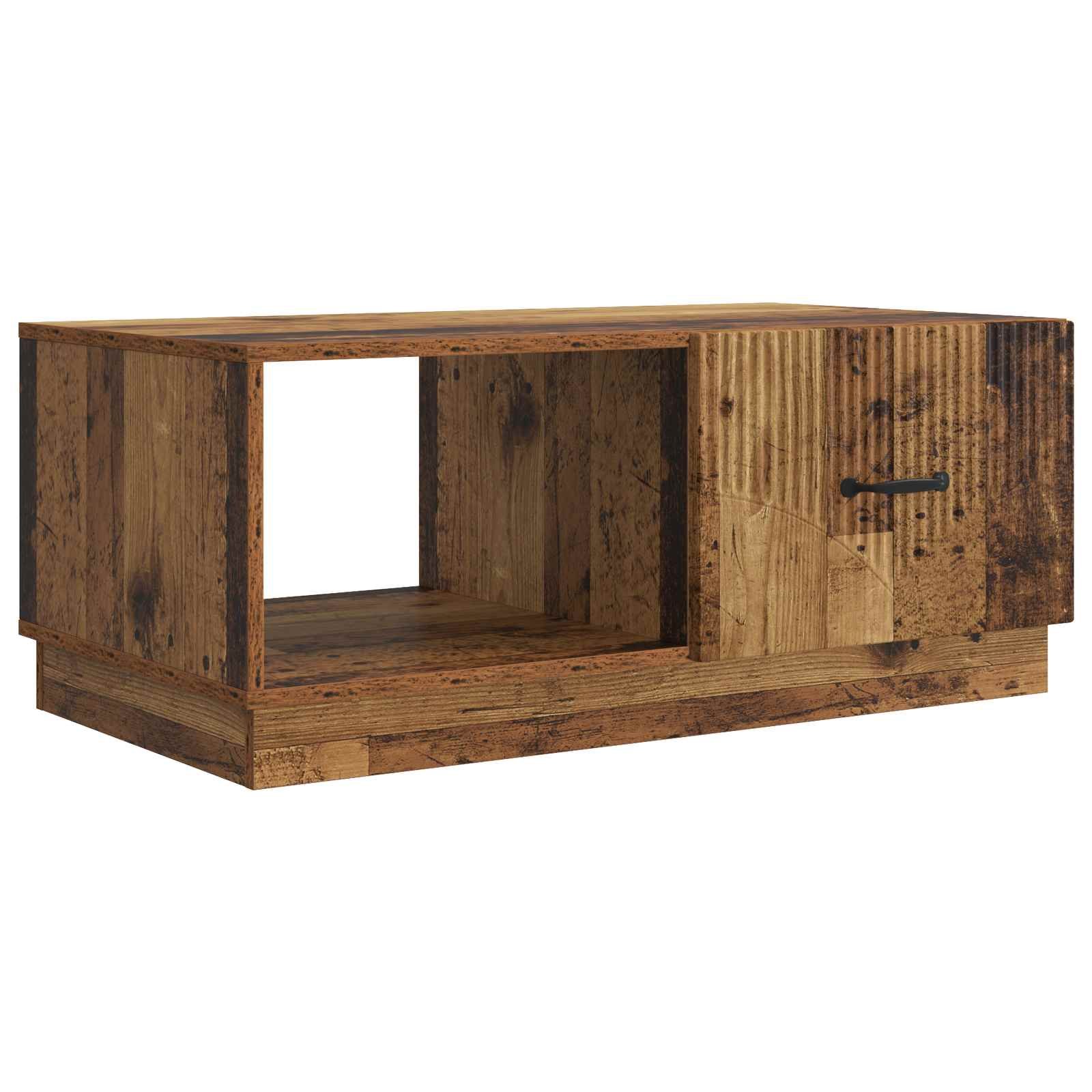 Walplus Engineered Wood Coffee Table - Dark Wood - 90 x 50 x 37 cm