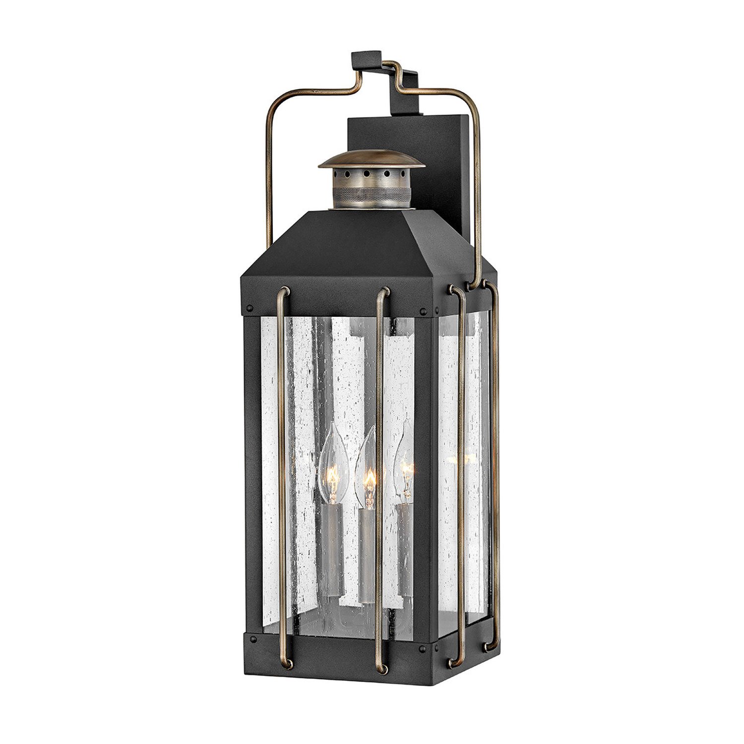 Elstead Hinkley 3 Arm Wall Light - Textured Black