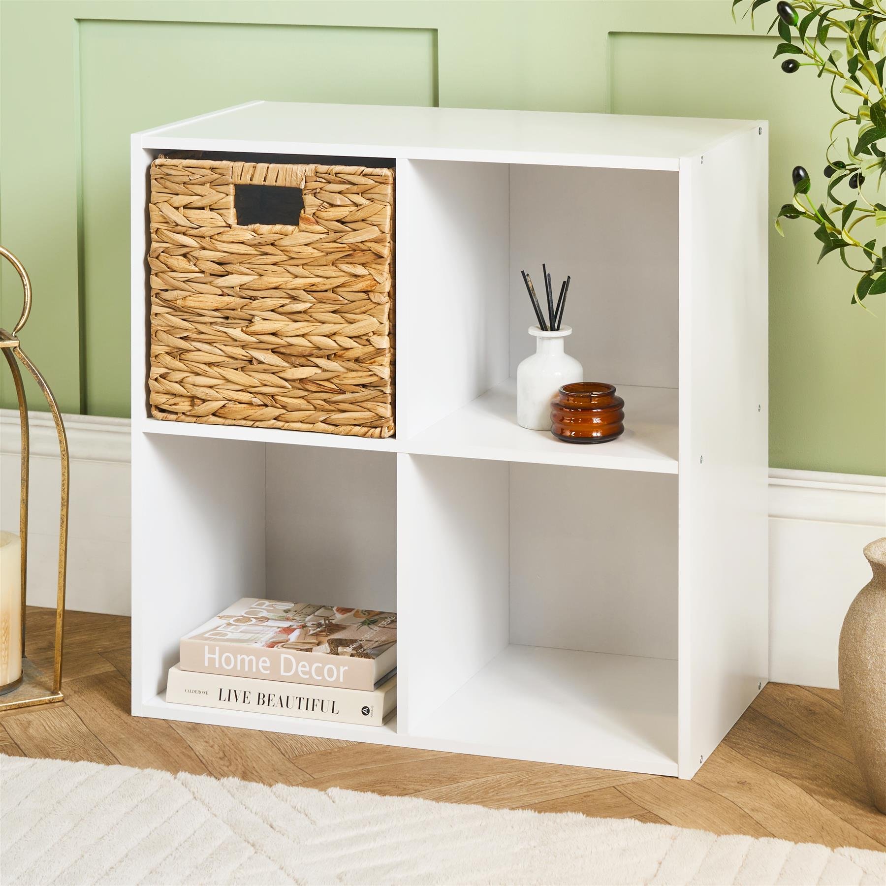 OHS Oslo 4 Cube Storage Unit - White