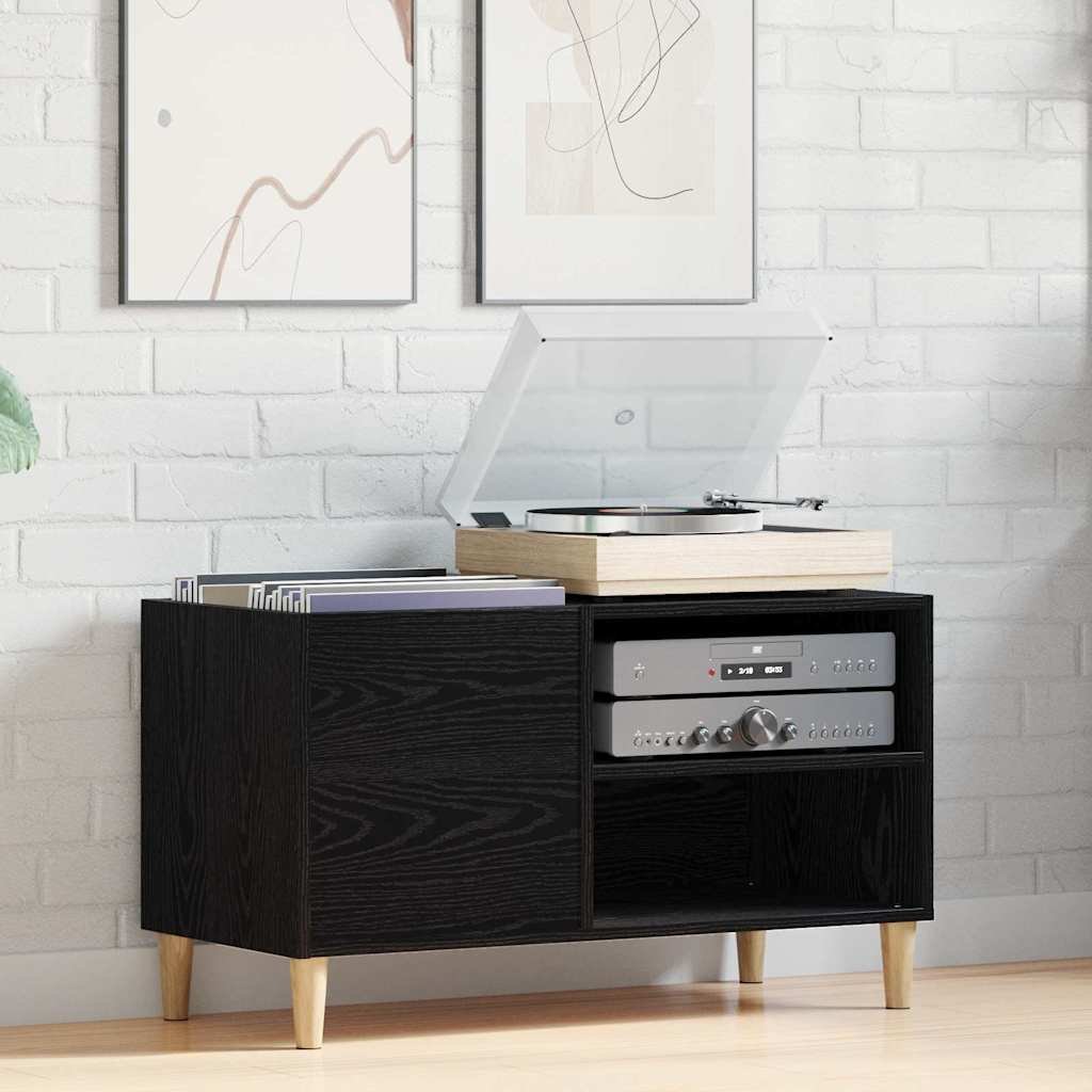 Walplus Engineered Wood Cabinet - Black Ash - 84.5 x 38 x 48 cm