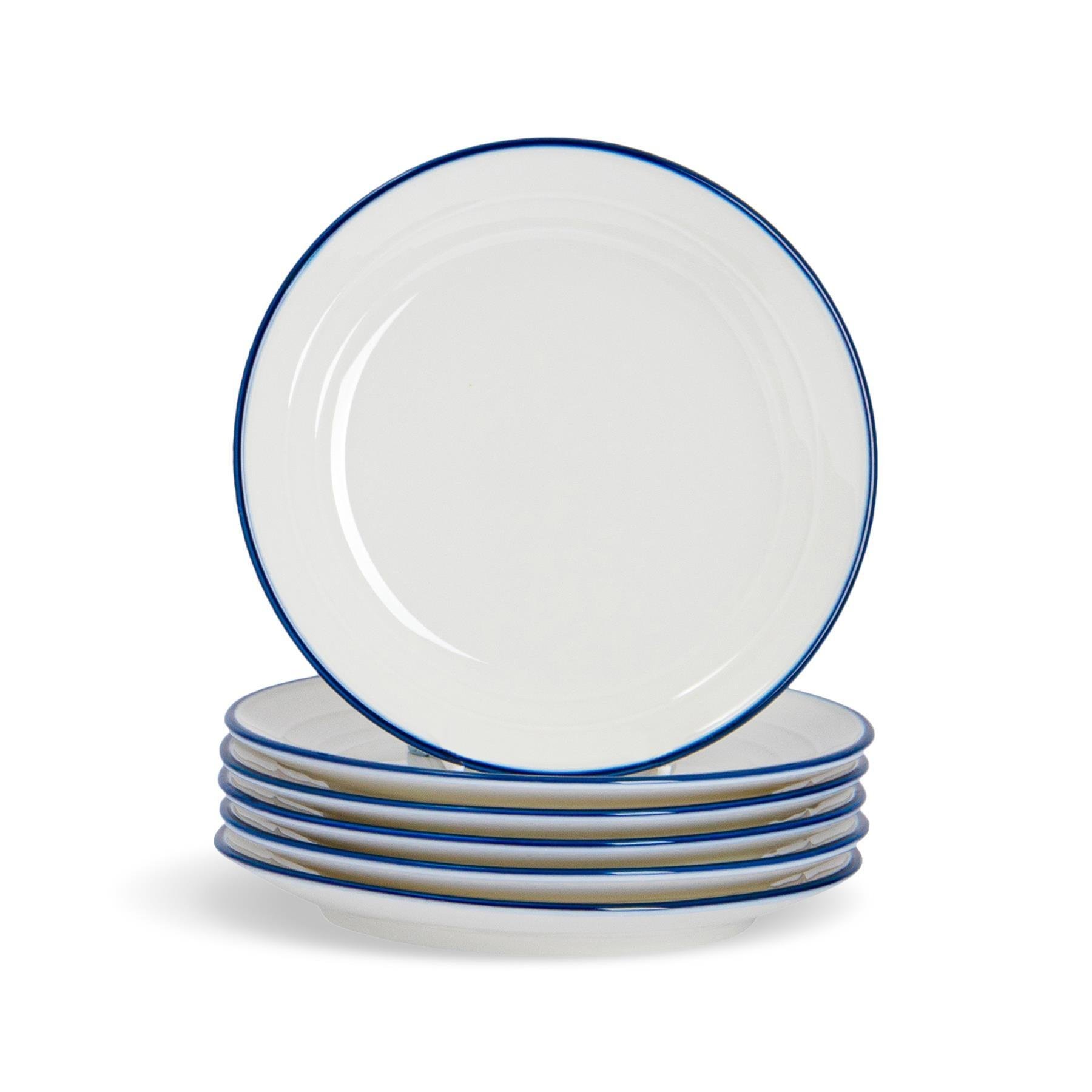 Nicola Spring White Farmhouse Side Plates - Pack of 6