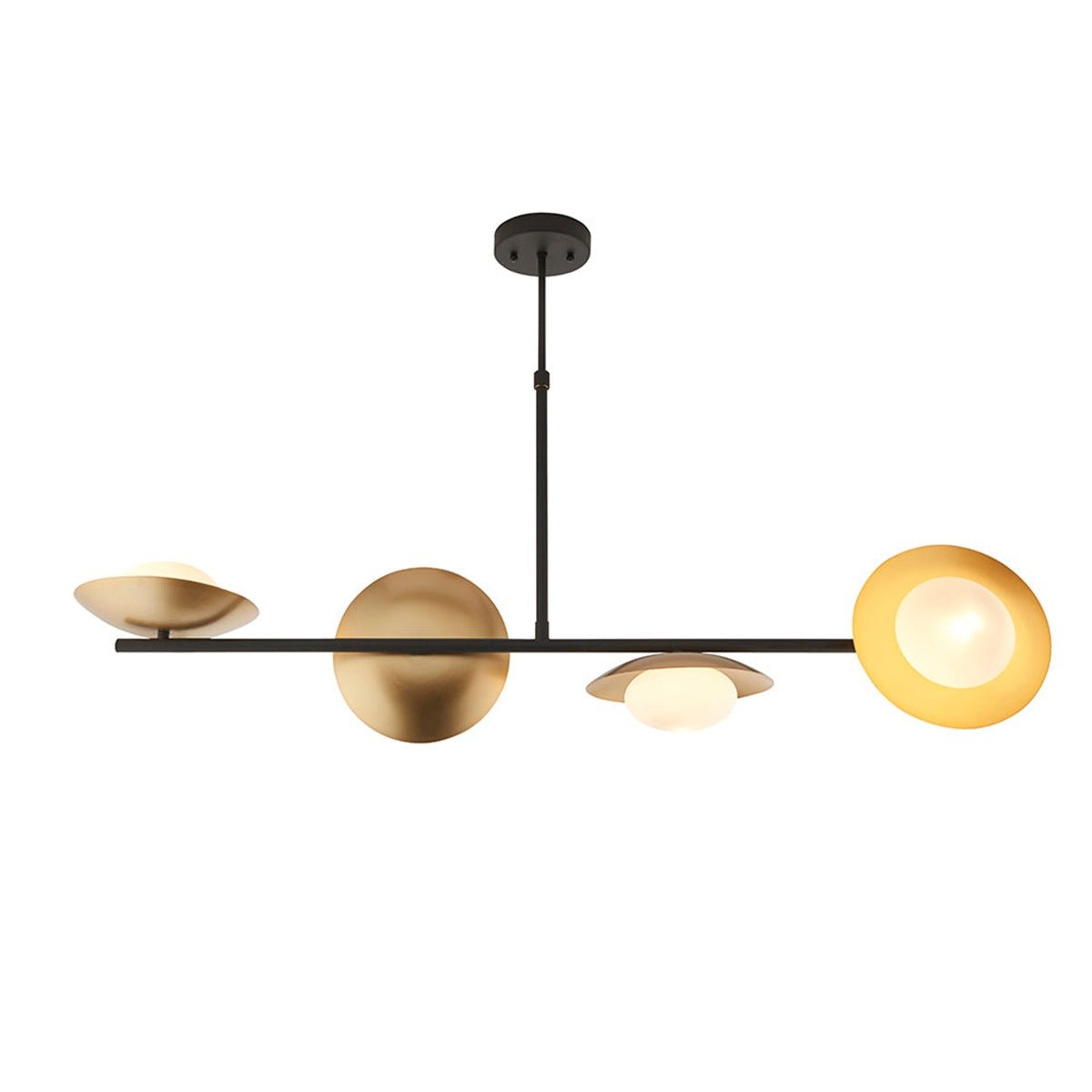 Loops Direct Steel and Glass Pendant Light - Gold and Dark Bronze
