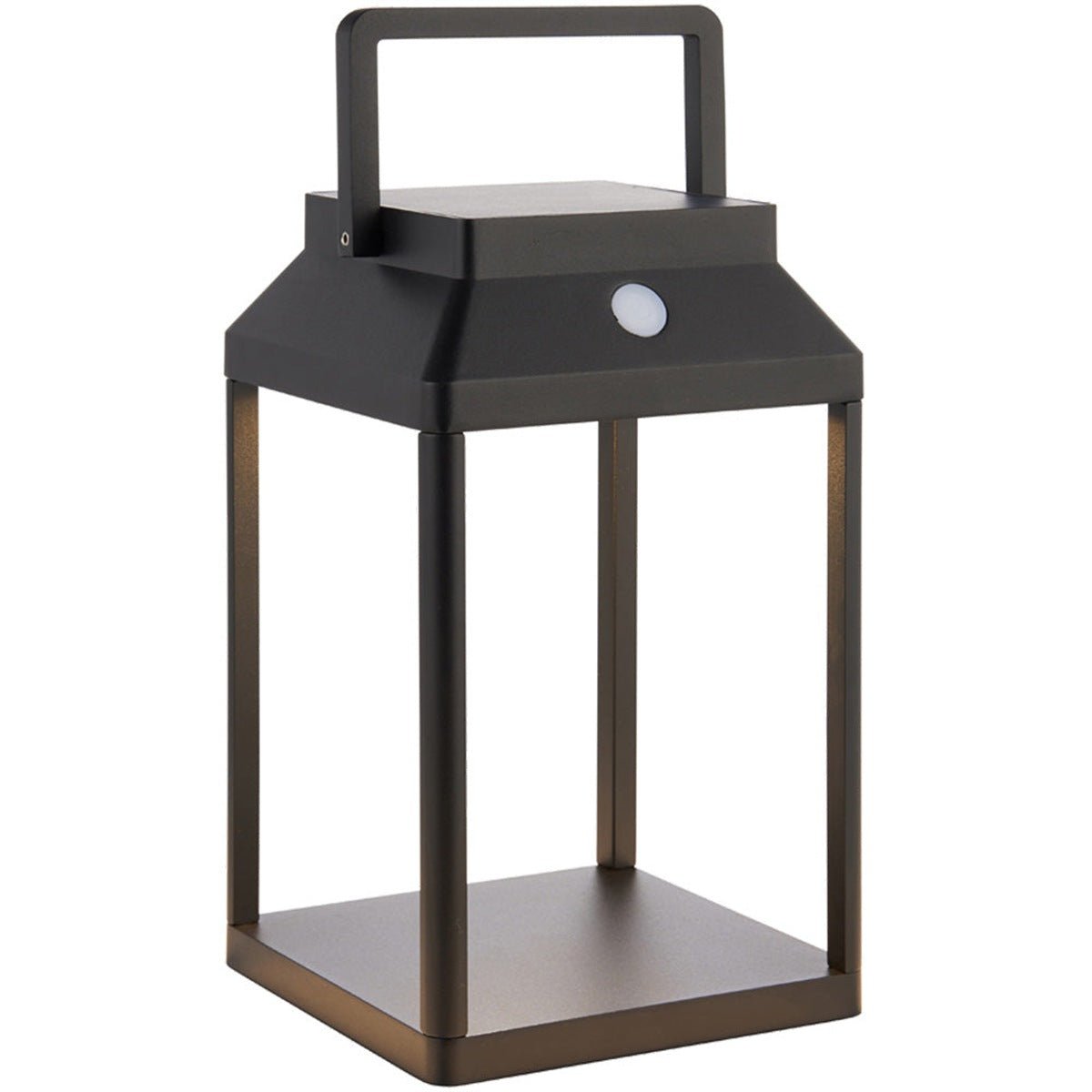 Loops Direct Aluminium Solar Powered Outdoor Table Lamp - Textured Black