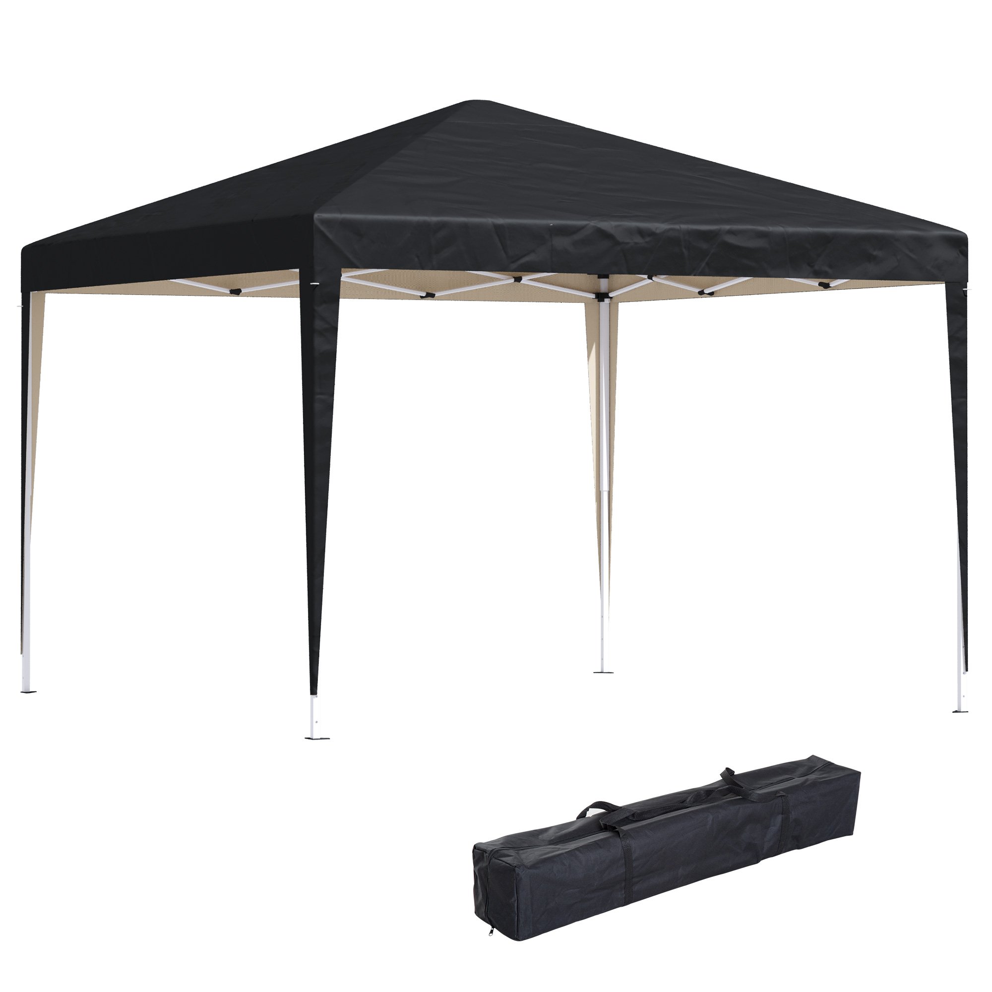 Outsunny Height Adjustable Pop Up Gazebo – Black