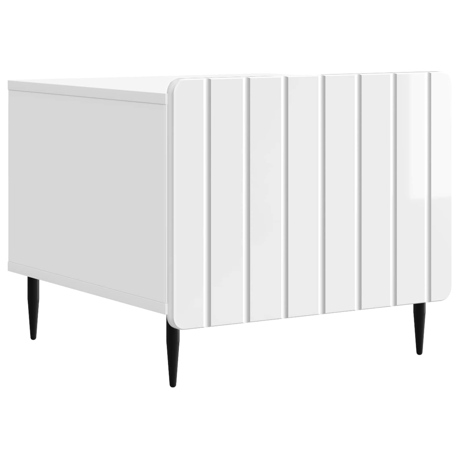 Walplus Engineered Wood Coffee Table - High gloss white - 49 x 50 x 42 cm