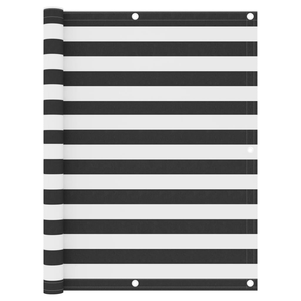 Walplus Polyester Oxford Balcony Screen - Anthracite and White - 120 x 500 cm