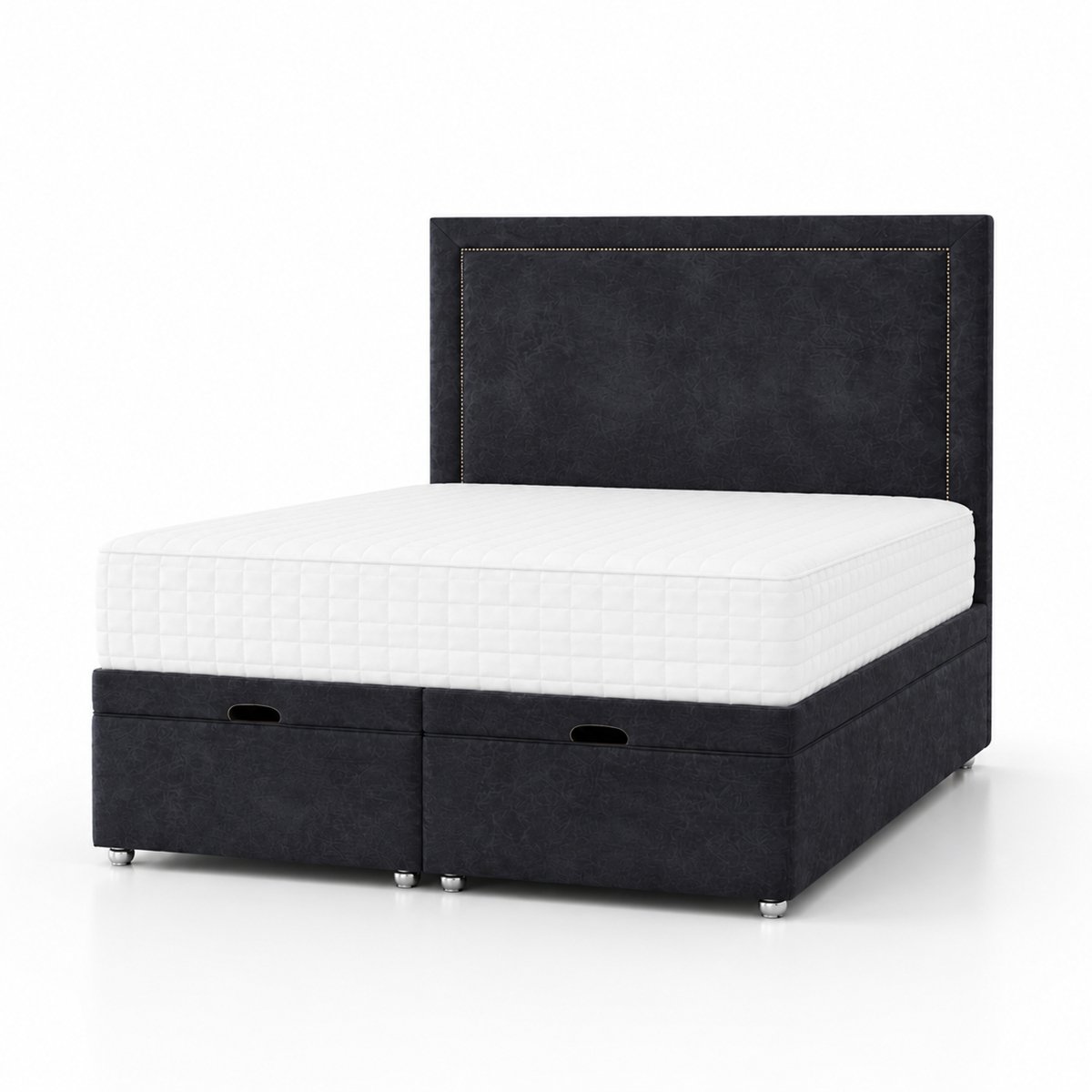 Comfy Deluxe  Hannah 6ft Super King  End Lift Ottoman Bed Set - Charcoal
