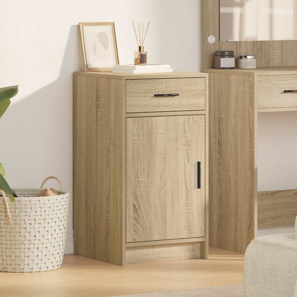 Walplus Engineered Wood Sideboard - Sonoma Oak - 40 x 40.5 x 75 cm