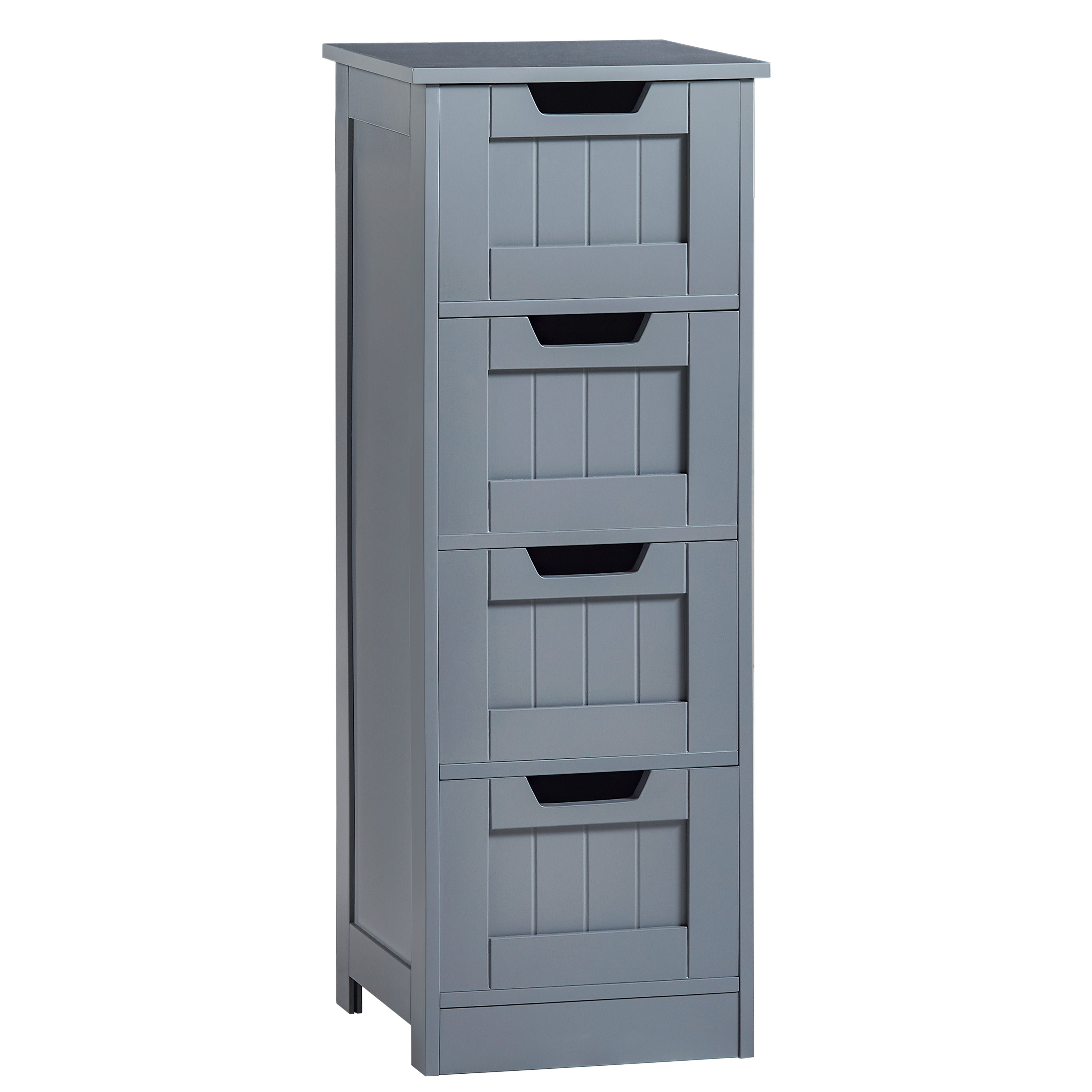 Bath Vida Priano 4 Drawer Freestanding Unit - Grey