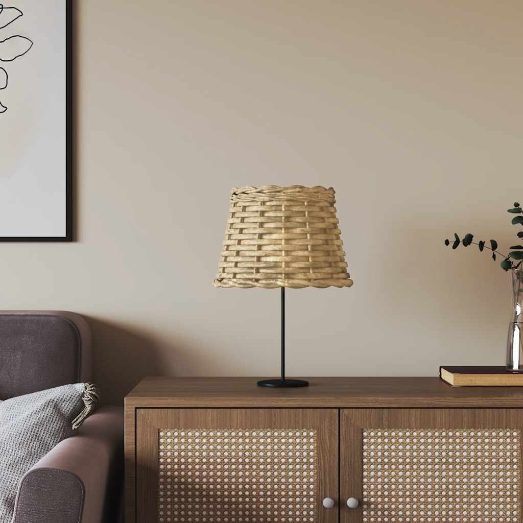 Walplus Brown Iron Wicker Lampshade - 20 x 15cm