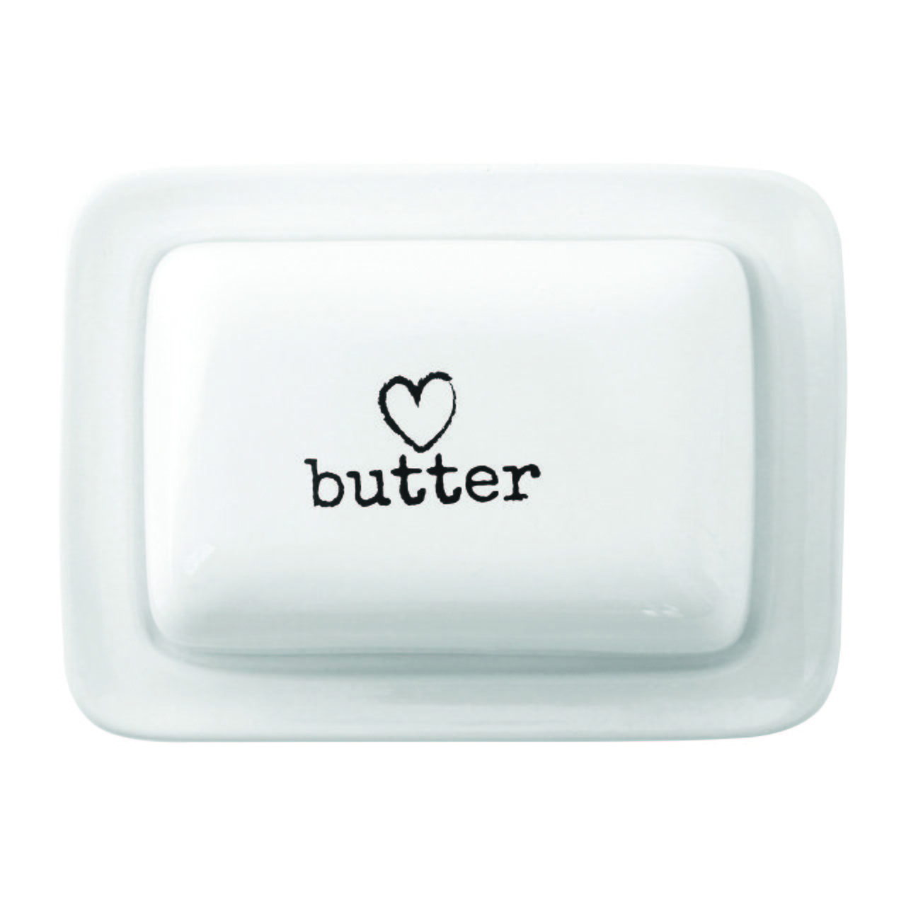 Orsina Charm Ceramic Butter Dish – White