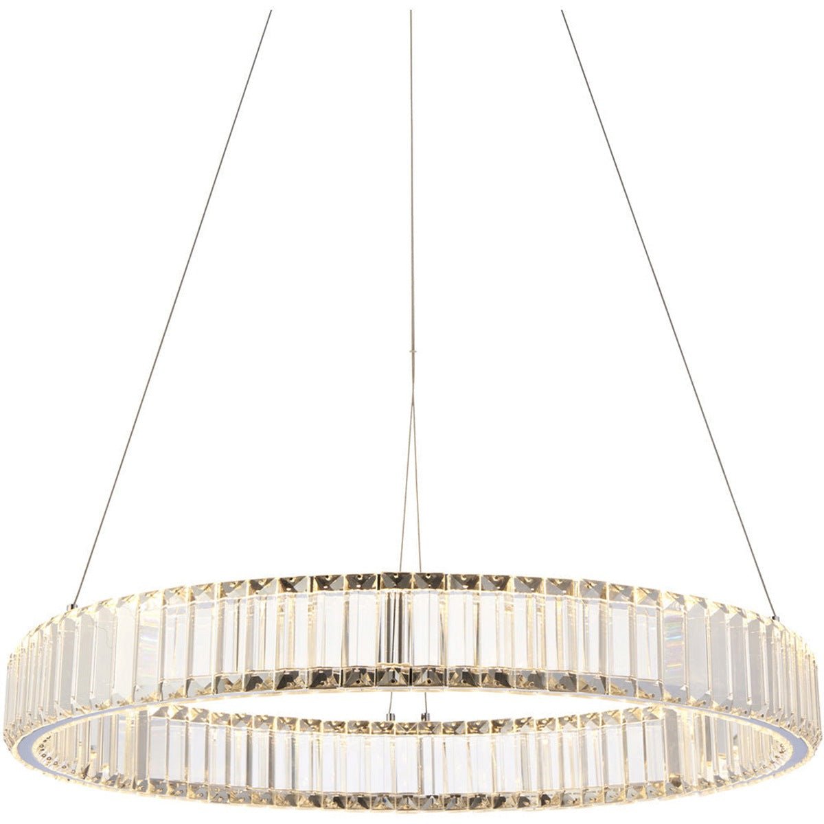 Loops Direct Crystal LED Pendant Light - Chrome