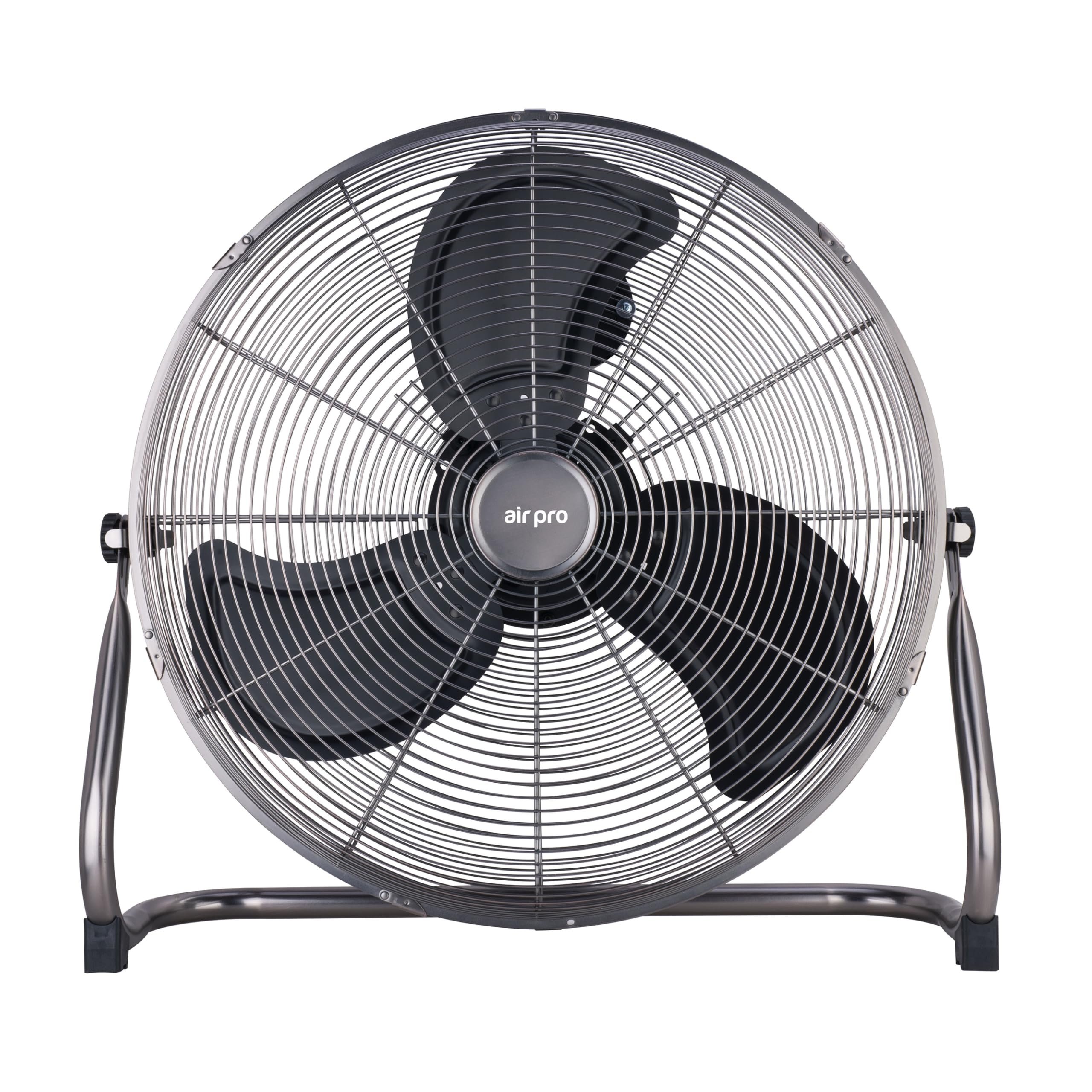 Air Pro 20in Floor Fan Powerful Air Cooling with 3 Speed Settings - Grey