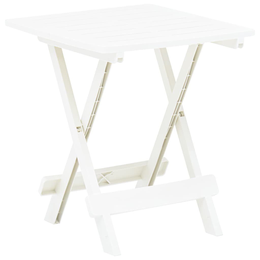 Walplus Plastic Folding Garden Table - White - 45 x 43 x 50 cm