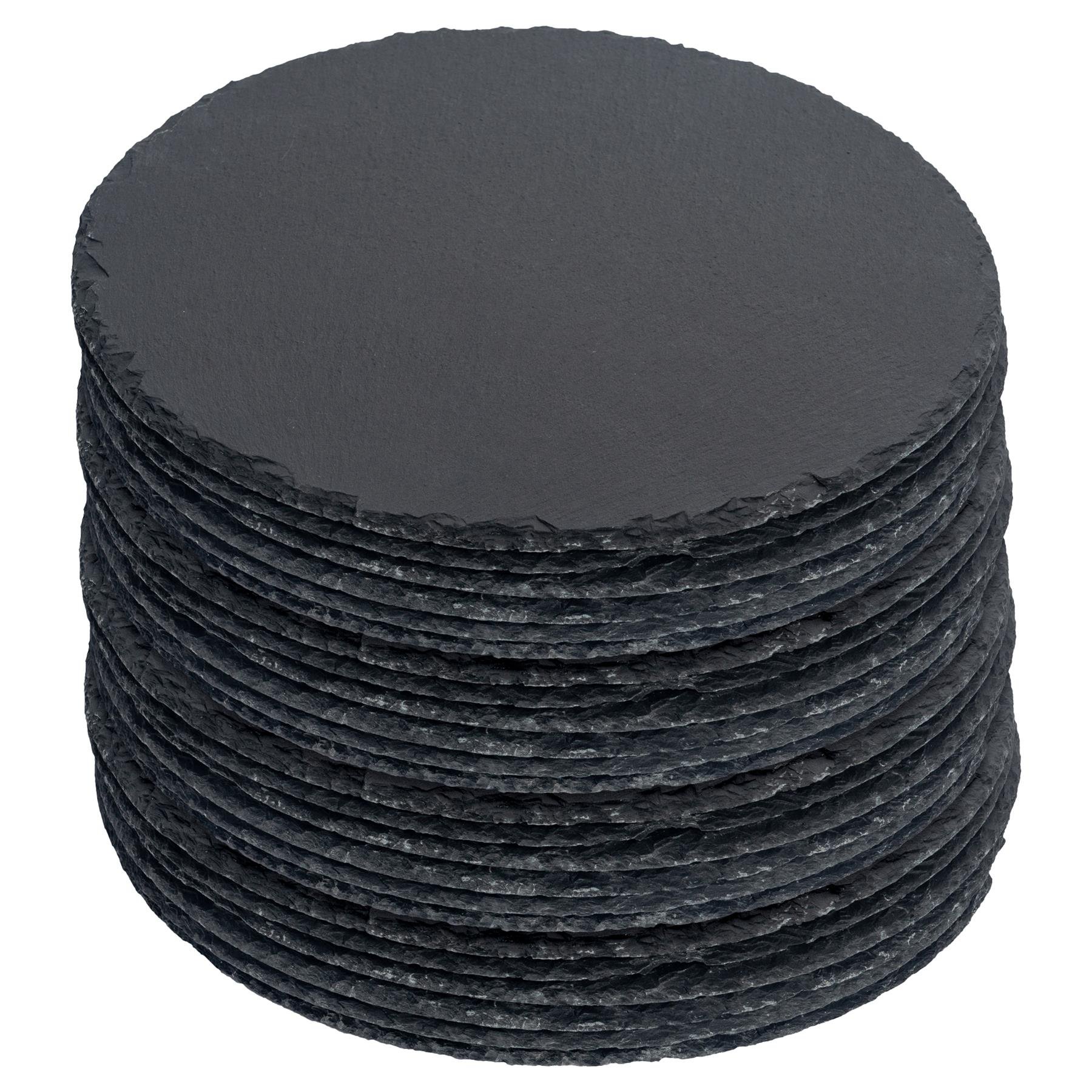 Argon Tableware Round Slate Placemats - Pack of 24
