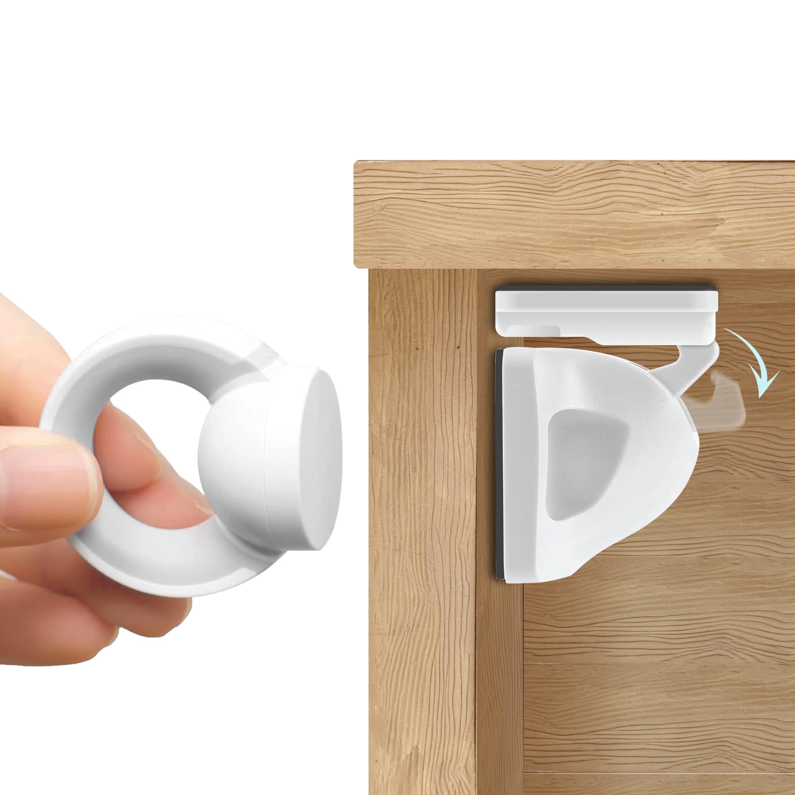 BooBoo Baby Magnetic Child Safety Cupboard Locks - 8 Locks with 1 Key