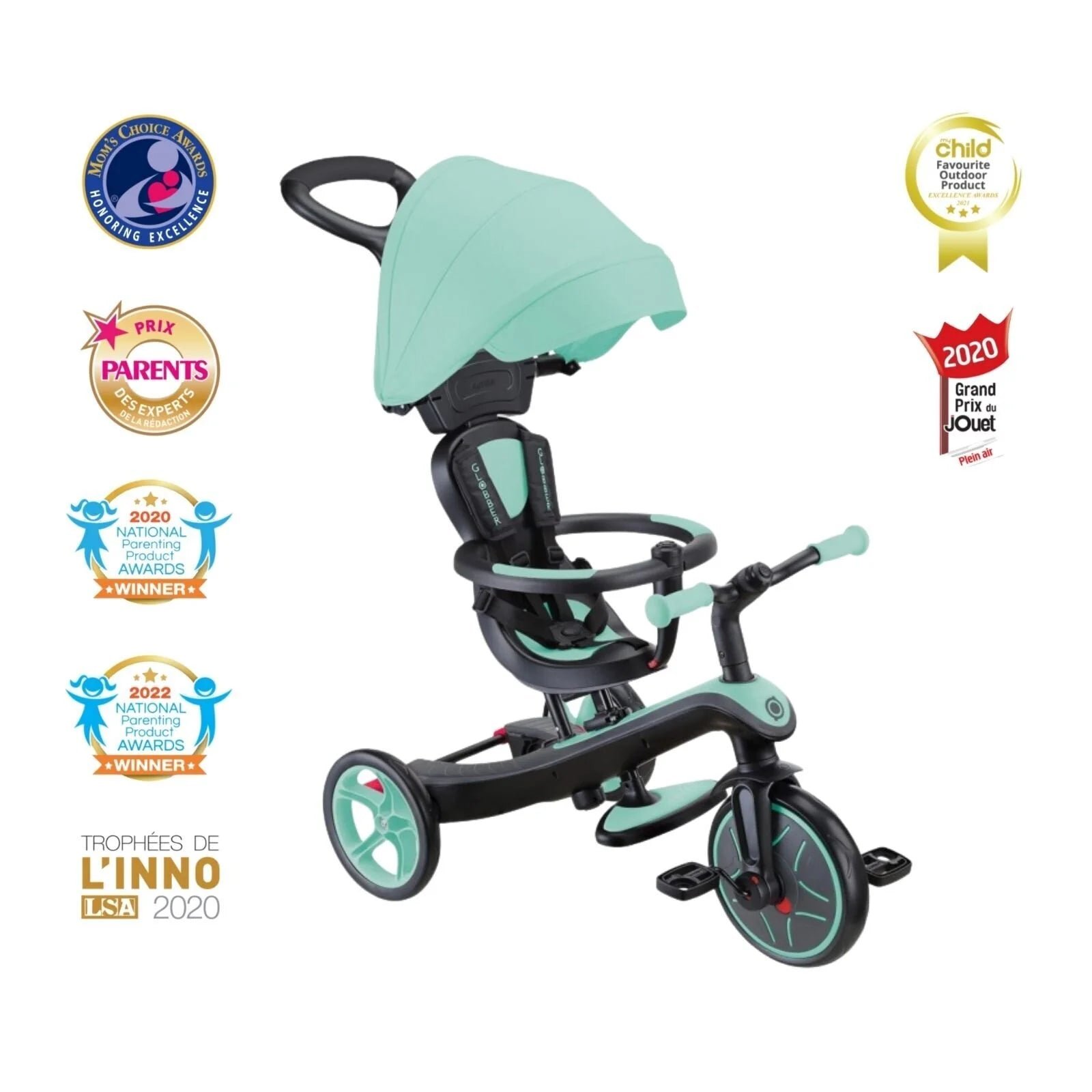 Globber Explorer 4 in 1 Trike - Mint