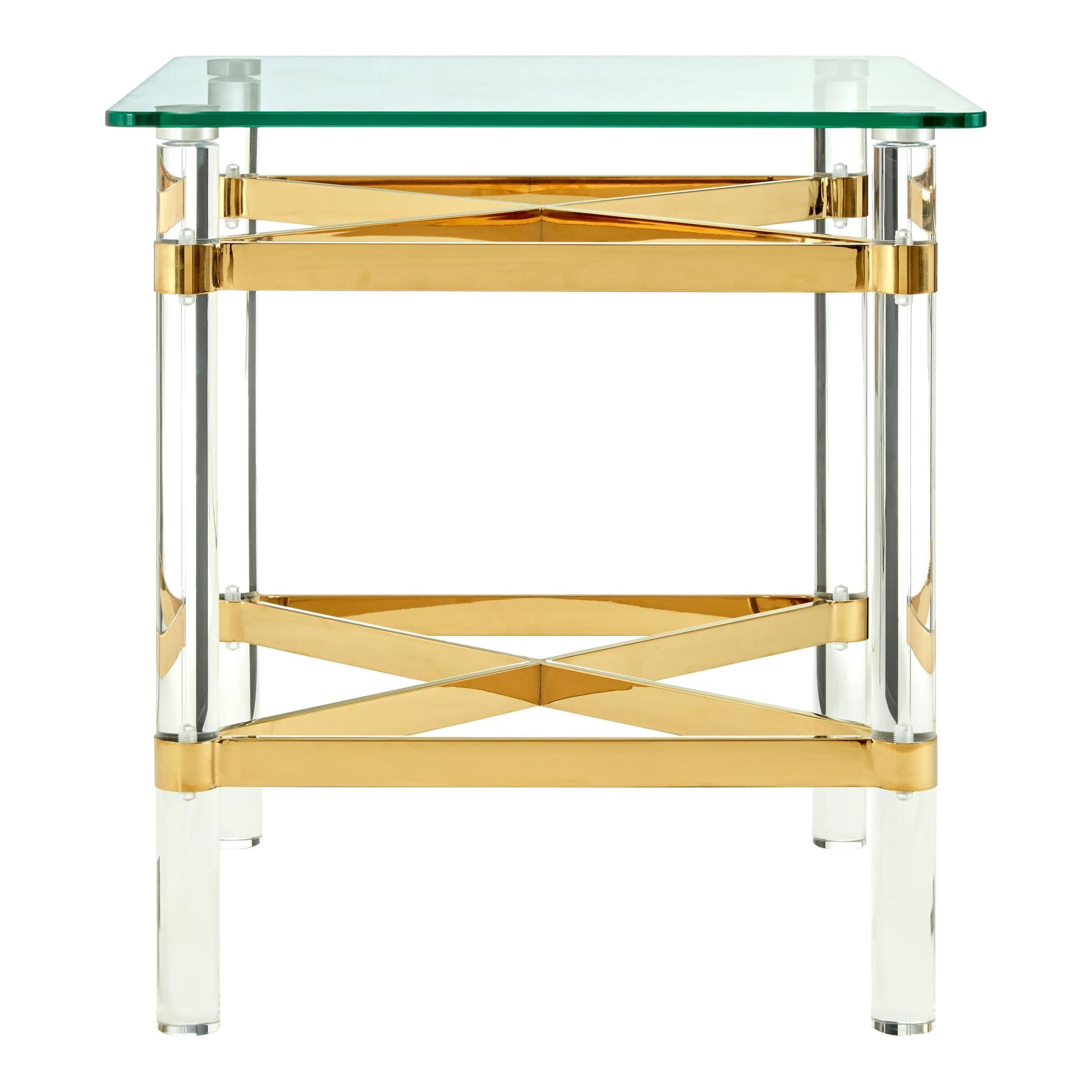 Orsina Clarence Glass Side Table - Clear