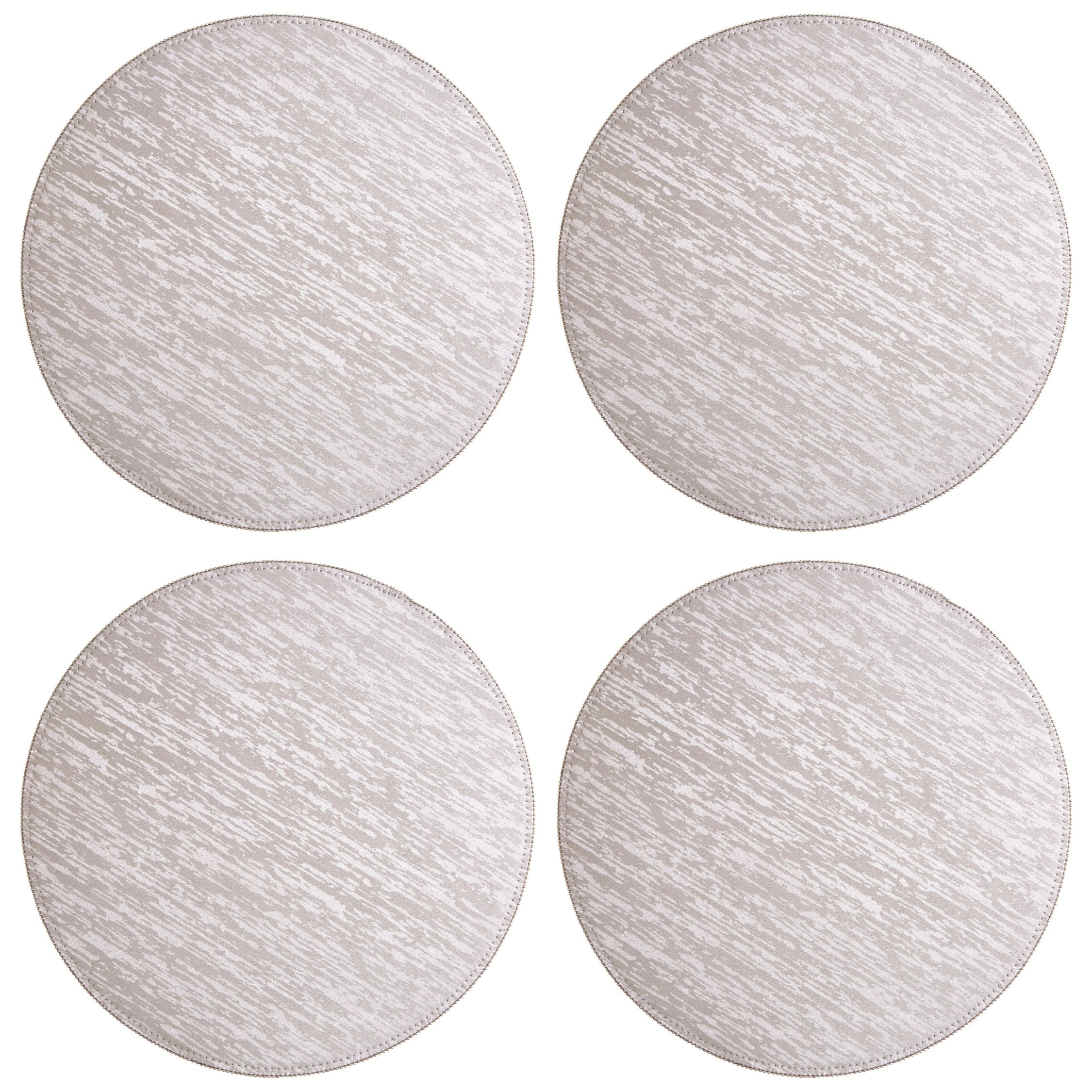 Orsina Knightsbridge Set Of 4 Round Placemats - Silver