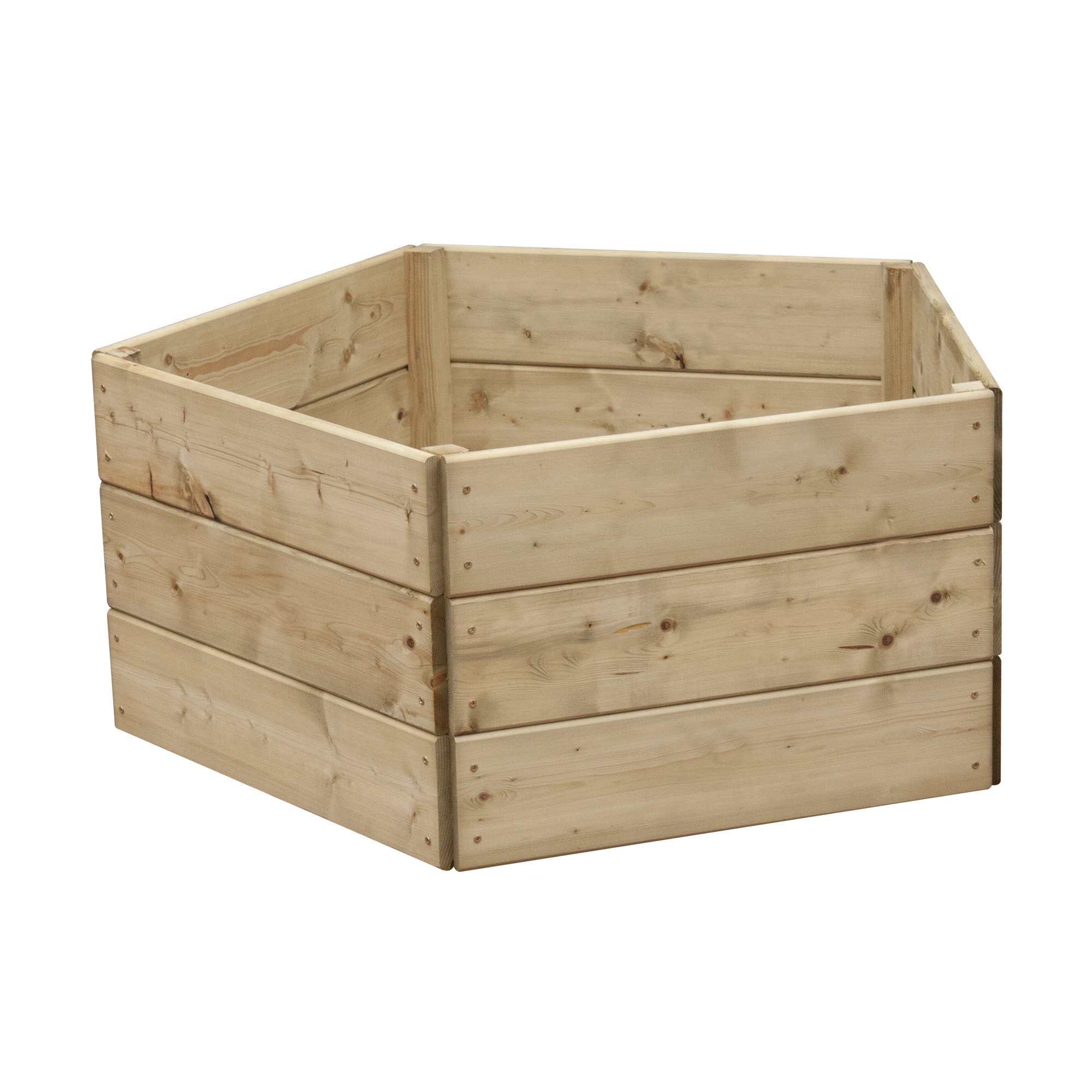 Greena Pentagonal Wooden Raised Bed 45 cm High, 60cm each side