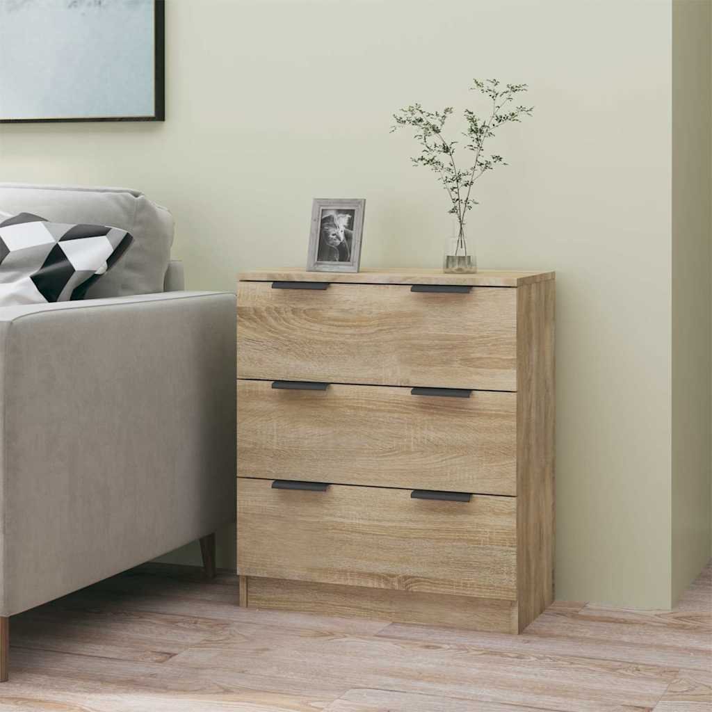 Walplus Engineered Wood Cupboard Sideboard - Sonoma Oak - 60 x 30 x 70 cm