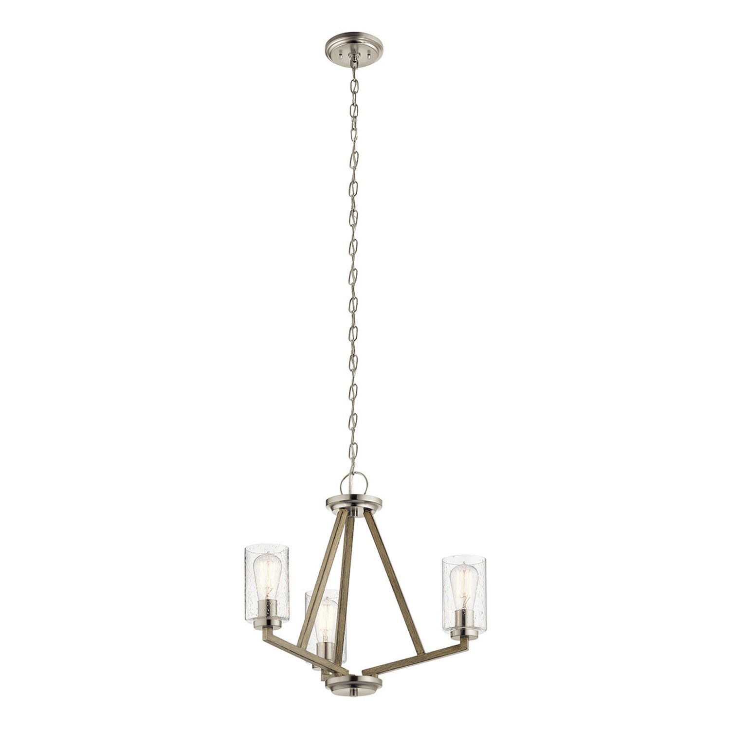 Elstead Kichler 3 Arm Pendant Light - Distressed Antique Grey