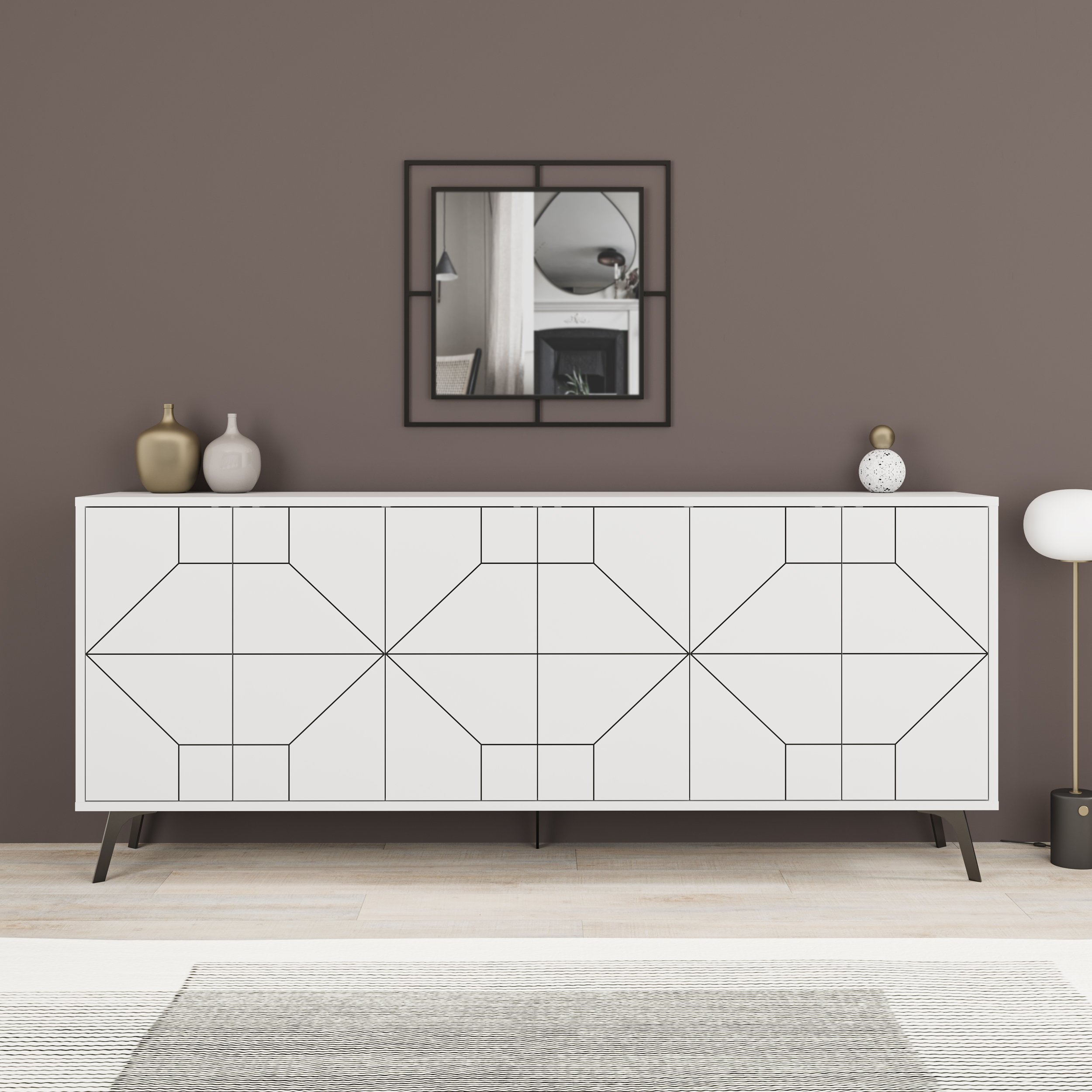 Decortie Dune Sideboard - White