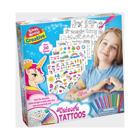 Small World Toys Unicorn Tattoos Craft Activity Set