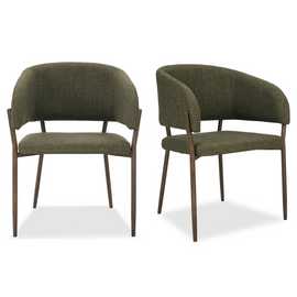 Vonhaus Oxford Dining Chairs Set of 2 - Green