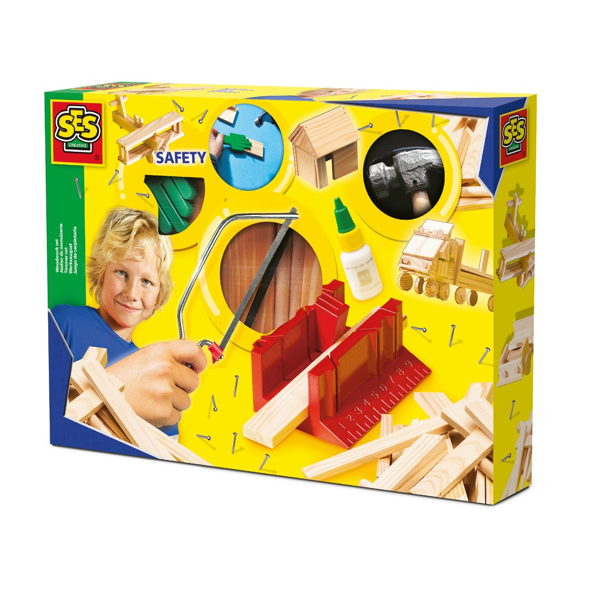 SES Creative Deluxe Woodwork Set DIY Carpentry Craft Kit