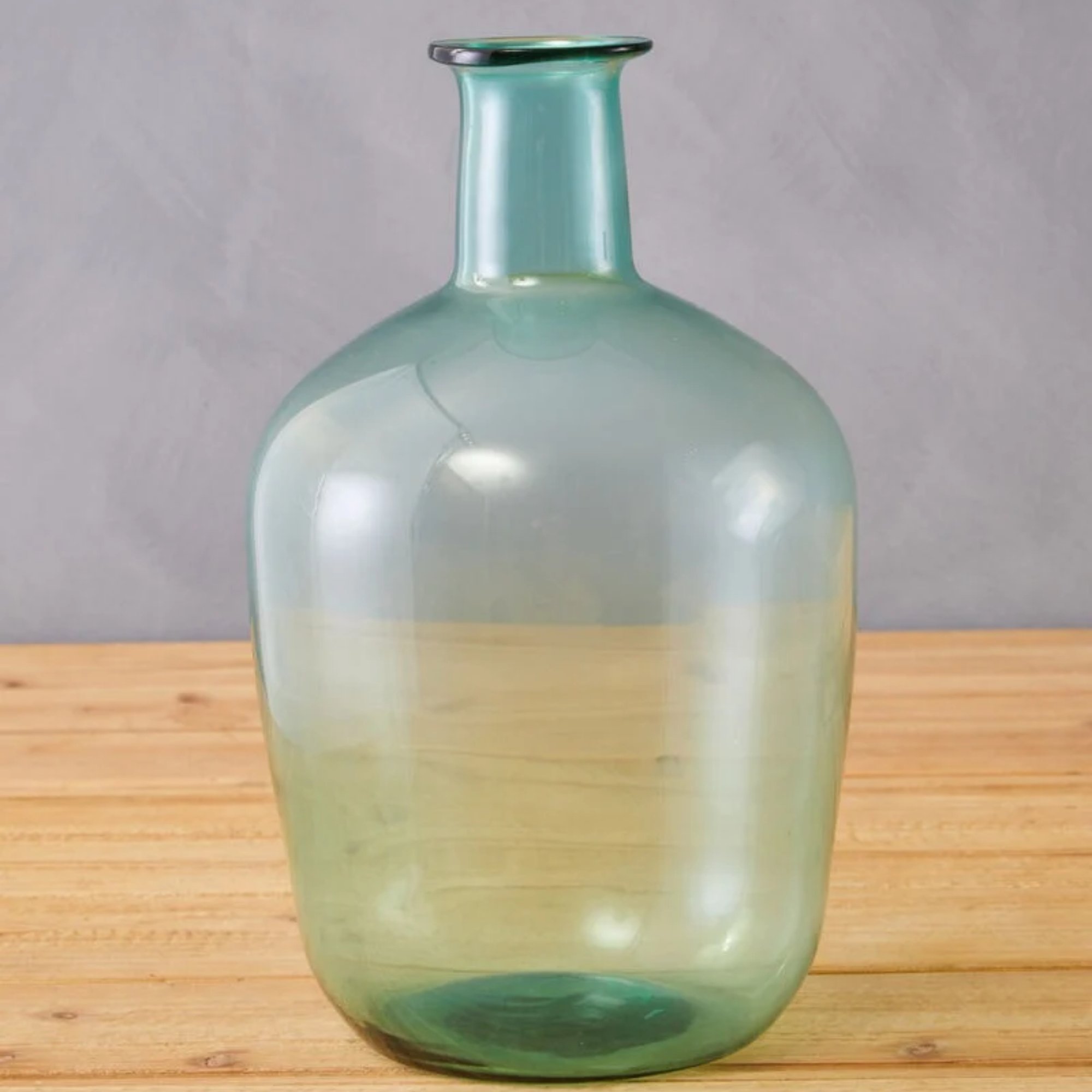 Orsina Bexley Small Bottle Neck Recycled Glass Vase - Blue