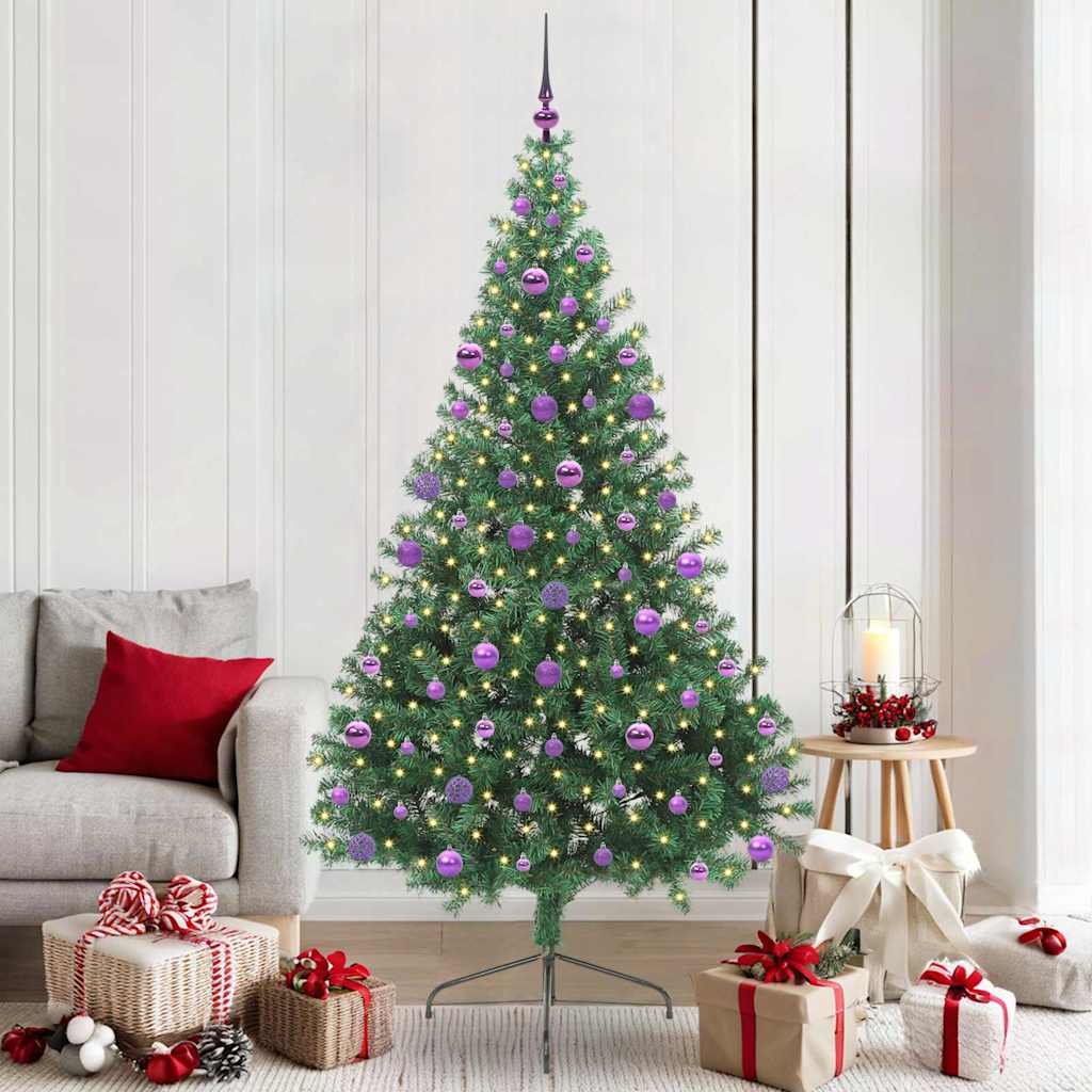 Walplus 300 LEDs Pre-lit Artificial Christmas Tree - Green - 210 cm