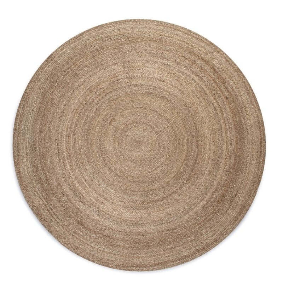 Hanse Home Grey Rangpur Natural Flatweave Braided Round Rug - 100cm