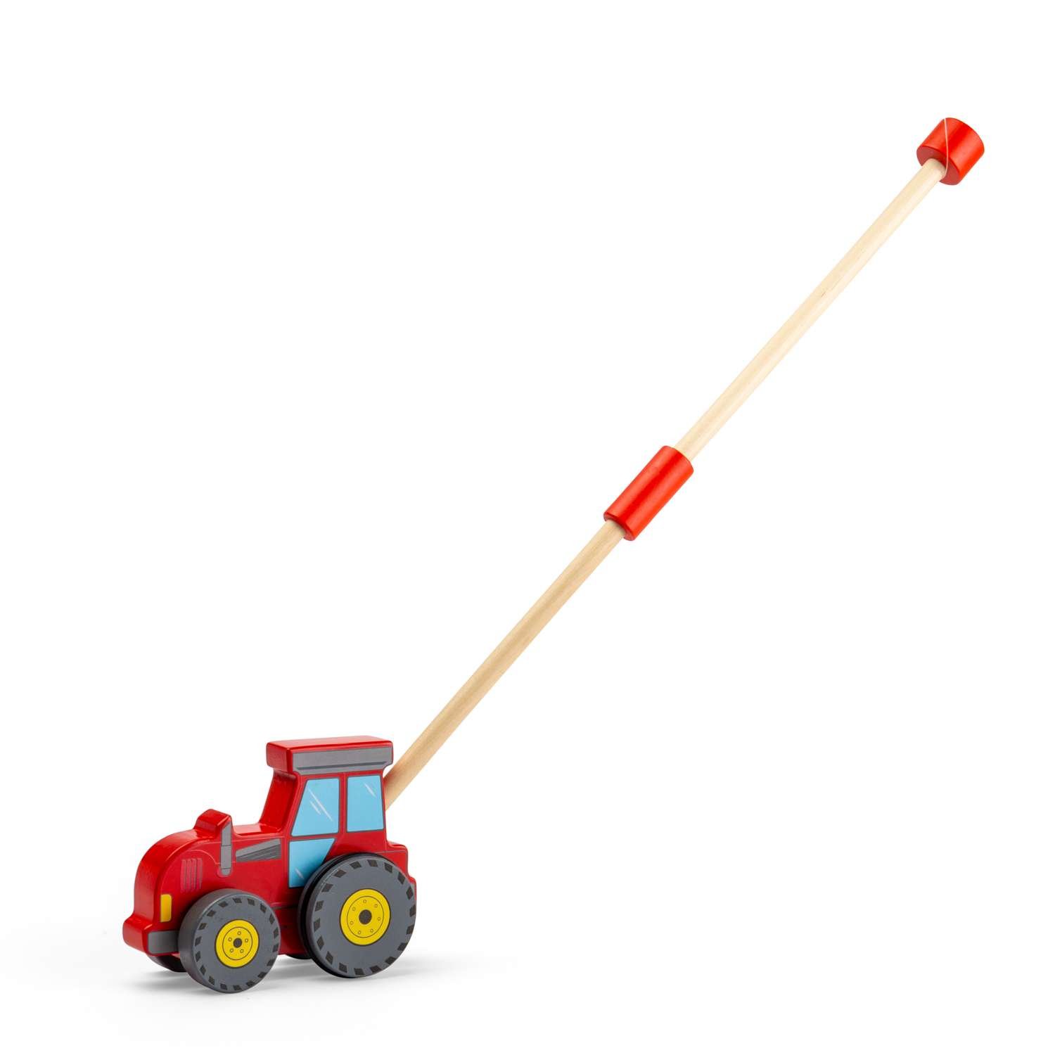 Bigjigs Toys Tractor Push Along - 12 Months +