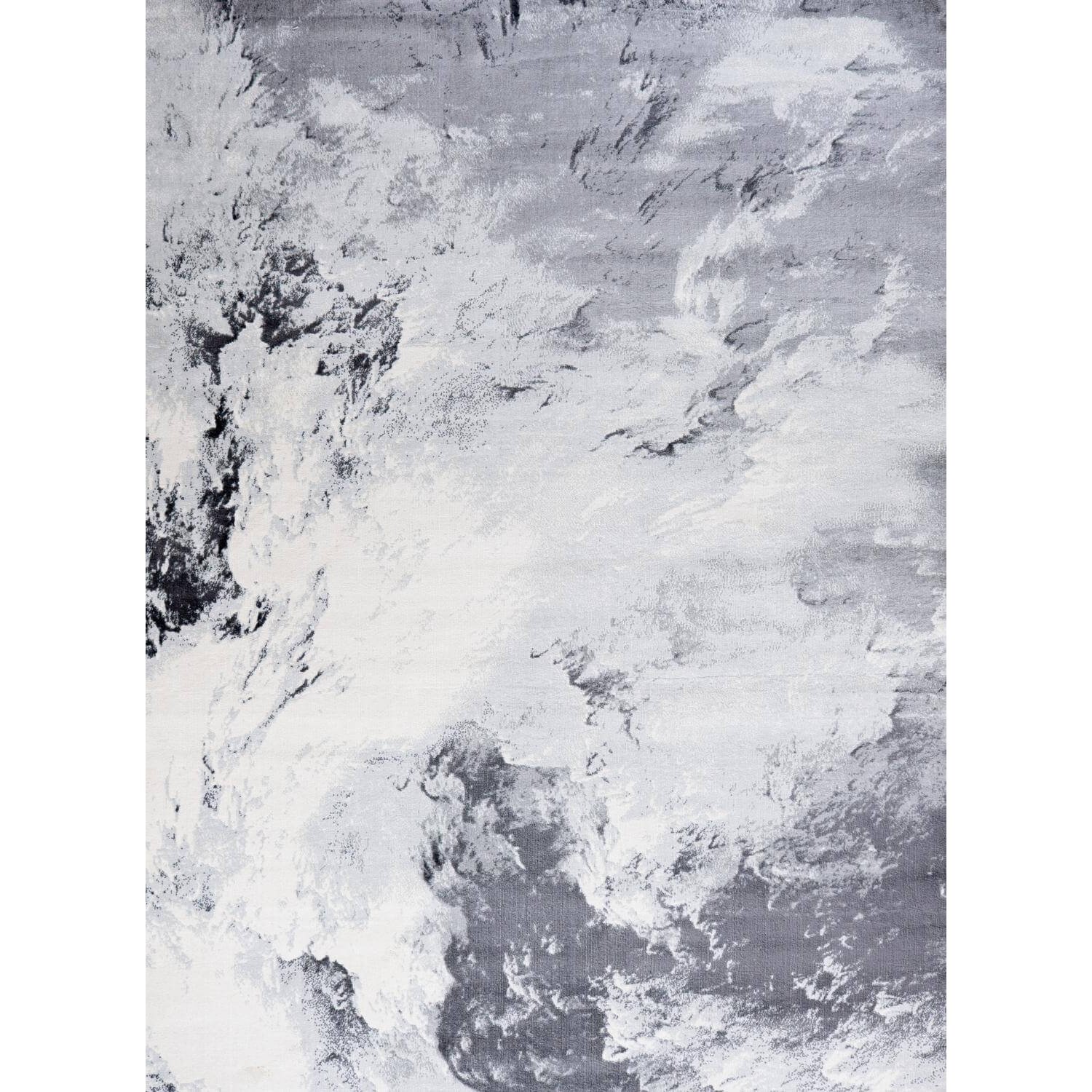 The Rugs Grey Elaris Marble Design Rug - 80 x 150cm