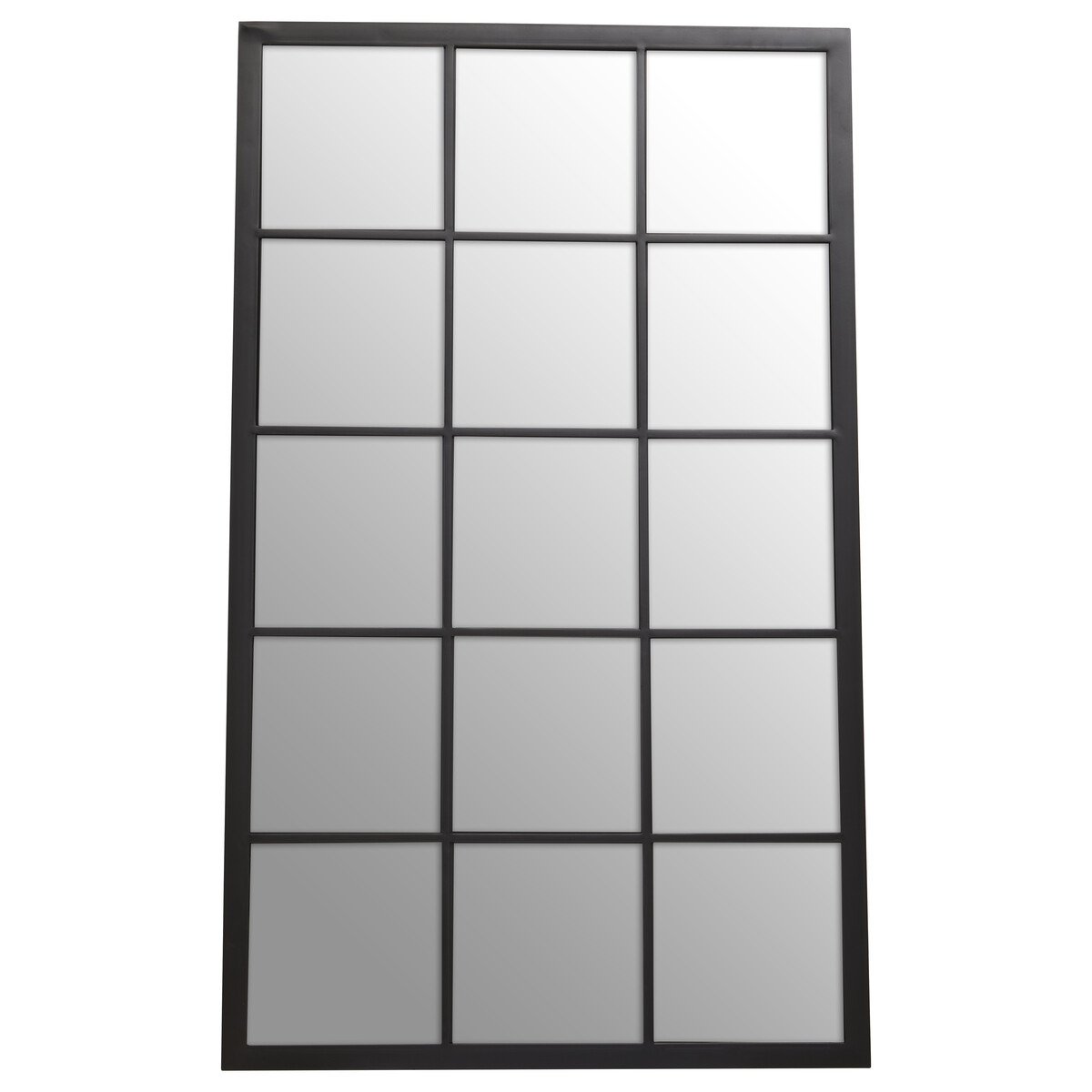 Orsina Descartes Grid Full Length Large Wall Mirror – Black