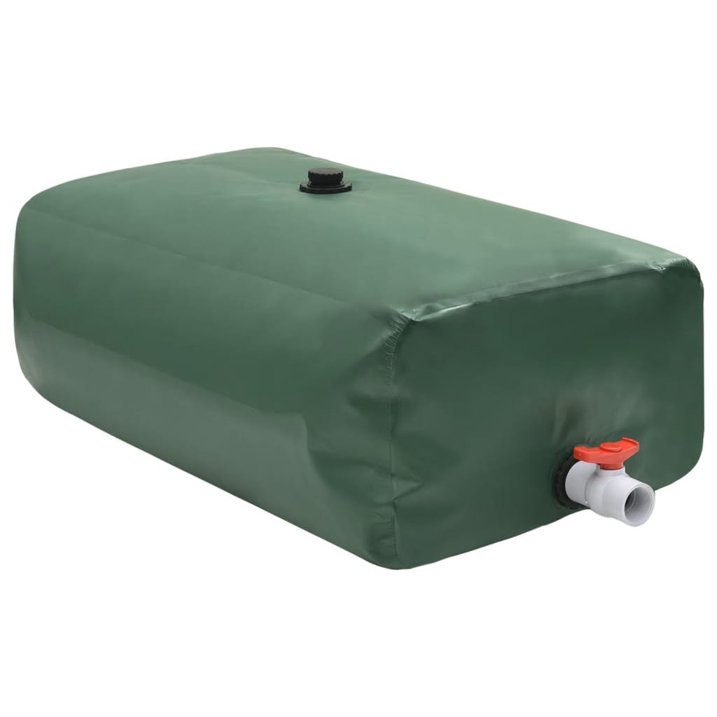 Walplus PVC Water Container with Tap Foldable 100 L - Green - 80 x 50 x 25 cm