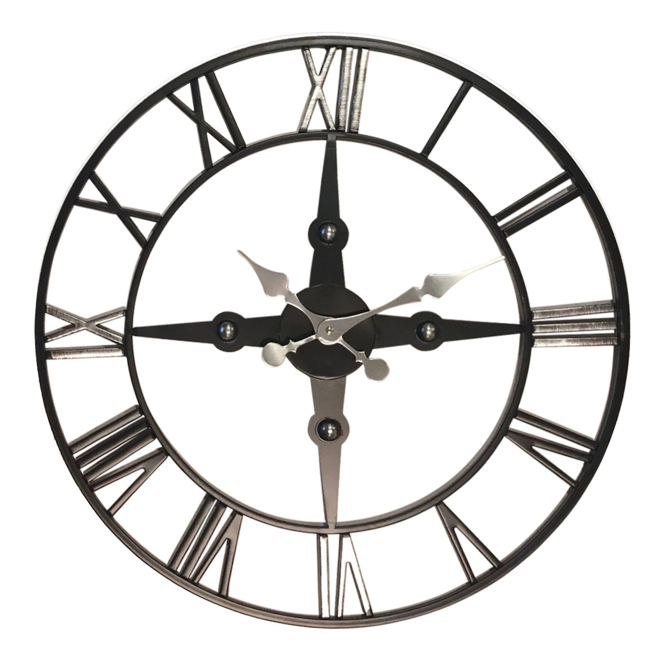 Orsina Vitus Wall Clock - Black and Silver