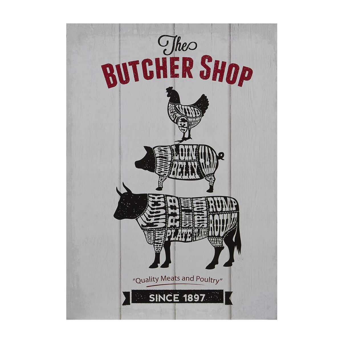 Orsina Madera Butcher Shop Wall Plaque