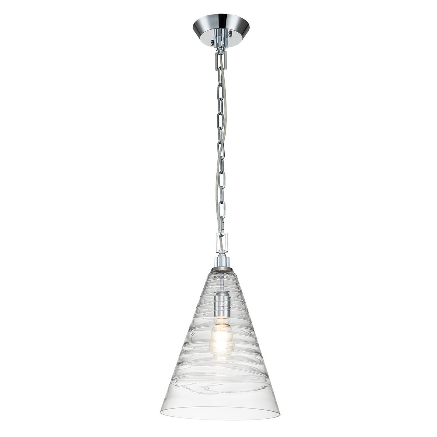 Elstead Feiss Dome Pendant Light - Polished Chrome