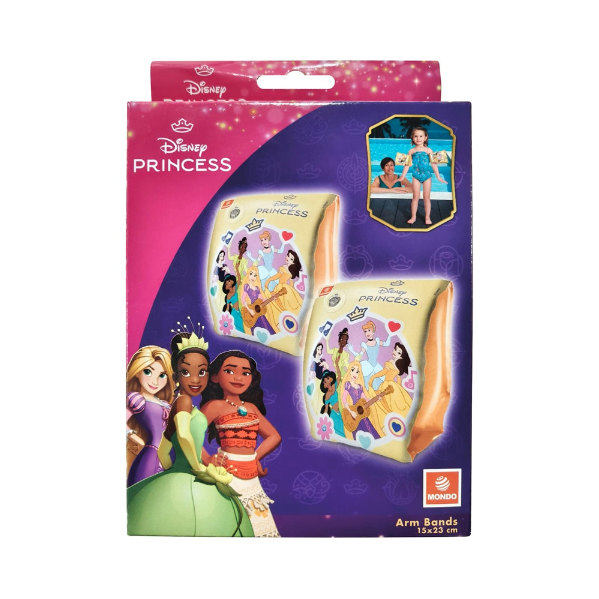 Mondo Disney Princess Inflatable Arm Bands - Yellow - 15x23cm