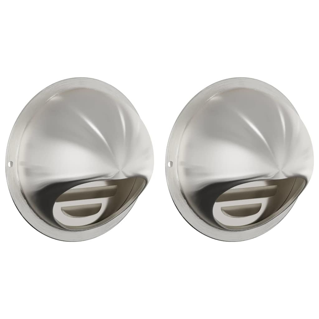 Walplus Pack of 2 Stainless Steel Air Vent Covers - Silver - 14 x 14 x 4 cm