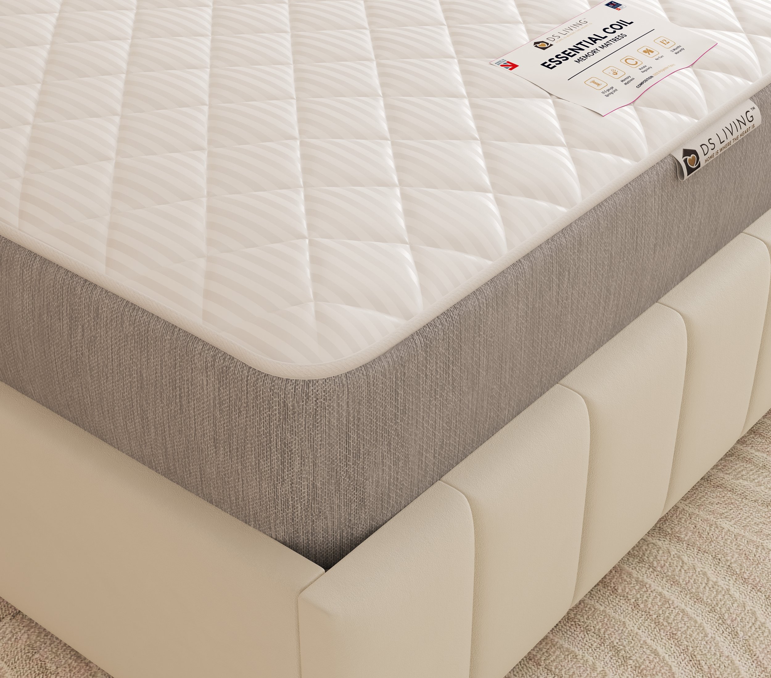 DS Living Classic Comfort Memory Foam Open Coil Mattress - King Size