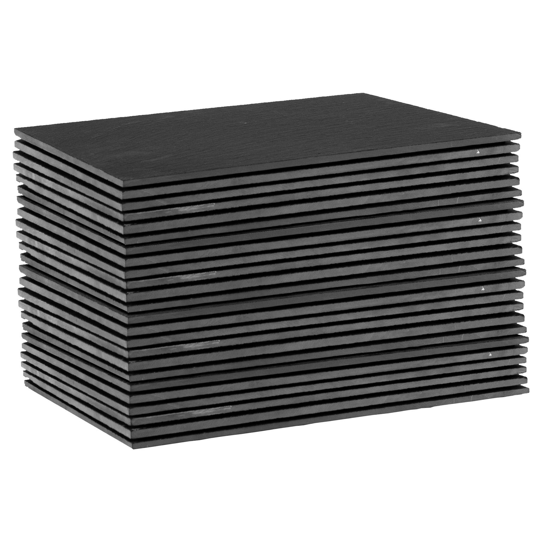 Argon Tableware Linea Rectangle Slate Placemats - Pack of 24