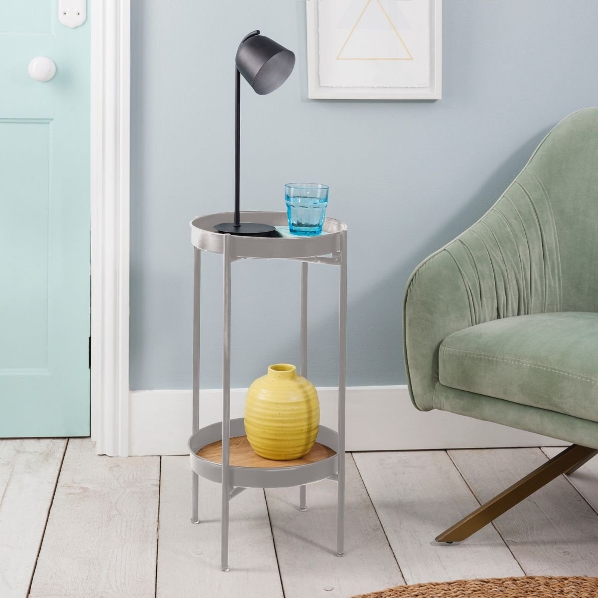 Noa & Nani Solna Small Metal Side Table - Ultimate Grey