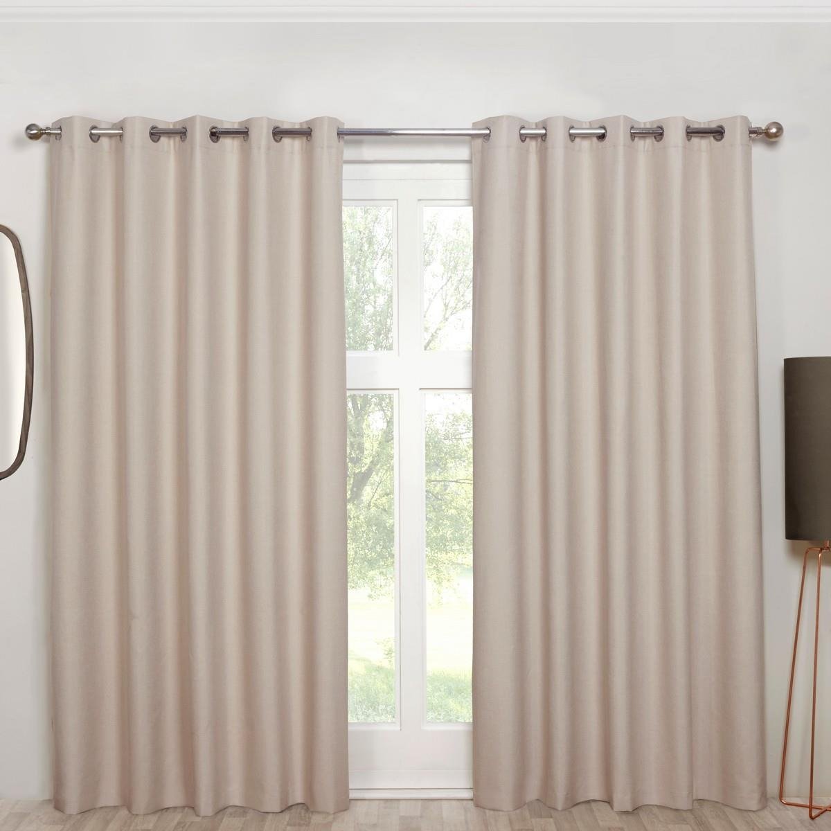 Sundour Cosmos Eyelet Curtains - Natural - 117 x 137cm