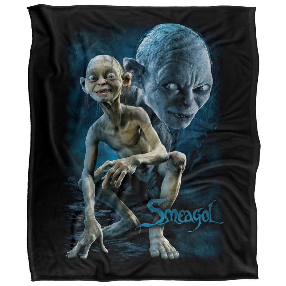 The Lord Of The Rings Gollum Supersoft Black Blanket - 152cm x 127cm