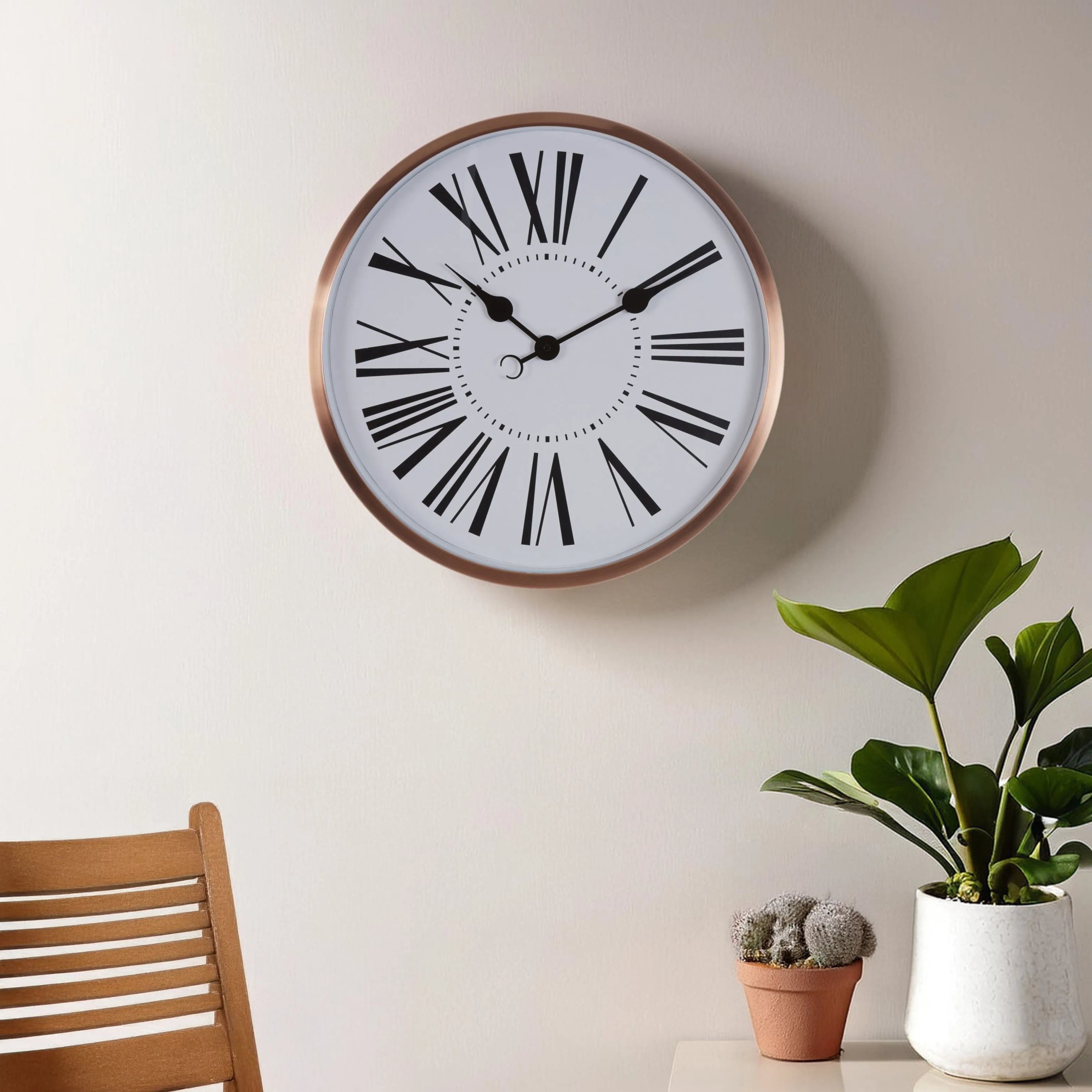 Orsina Baillie 50cm Dia Wall Clock - Rose Gold