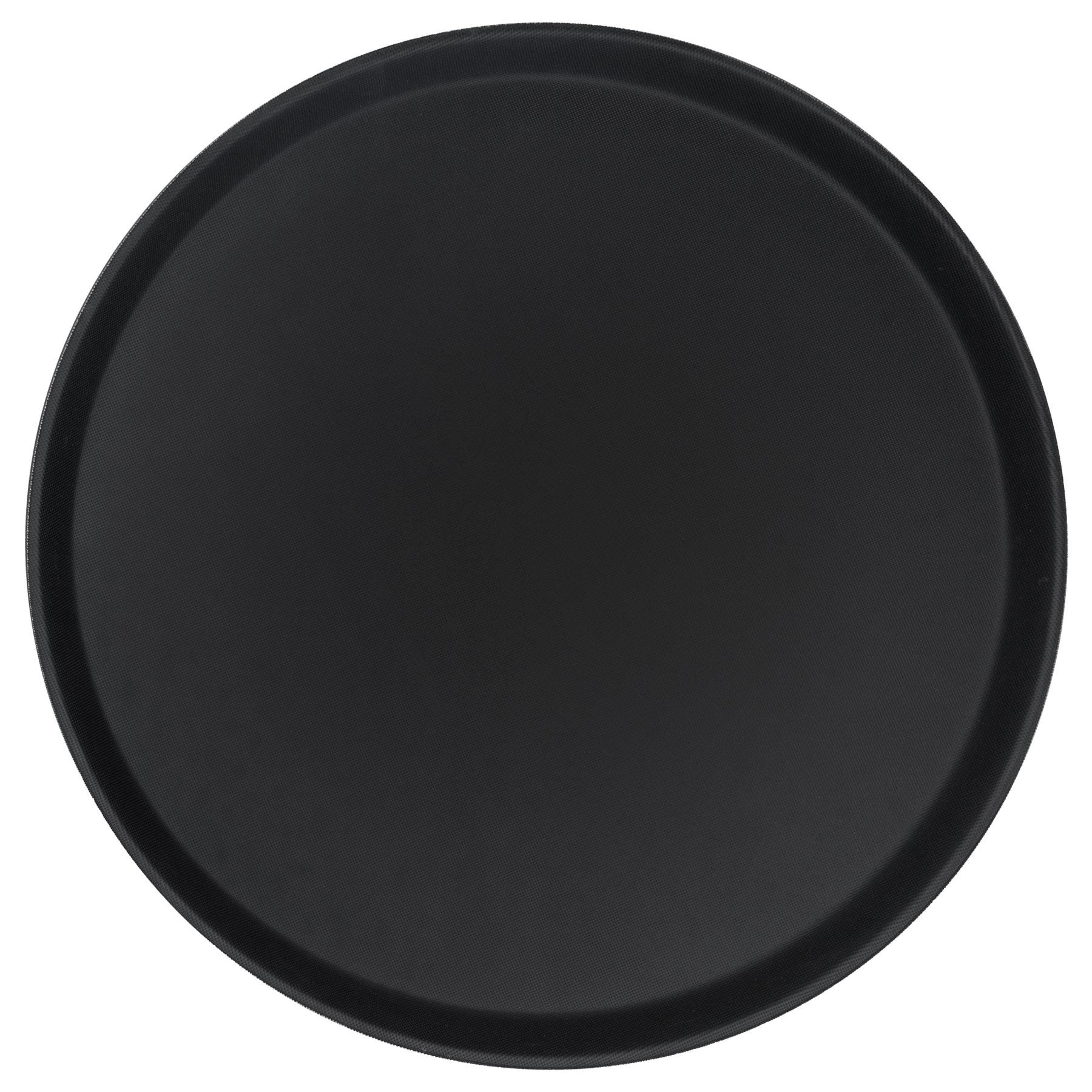 Argon Tableware 46cm Round Non-Slip Serving Tray - Black